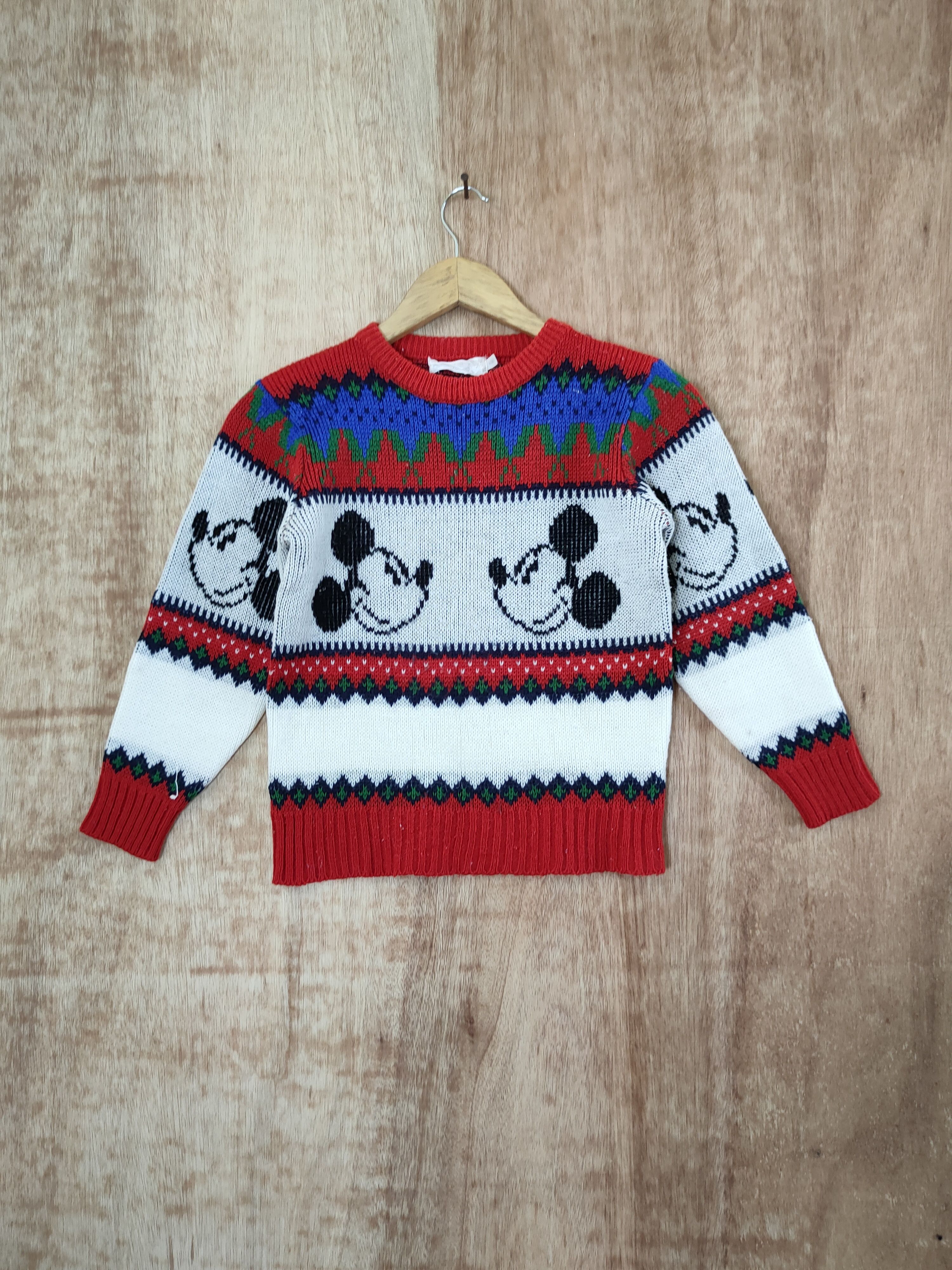 Aran Isles Knitwear D Mickey Mouse vintage knitwear winter kids #46-555 Size XS / US 0-2 / IT 36-38 - 1 Thumbnail