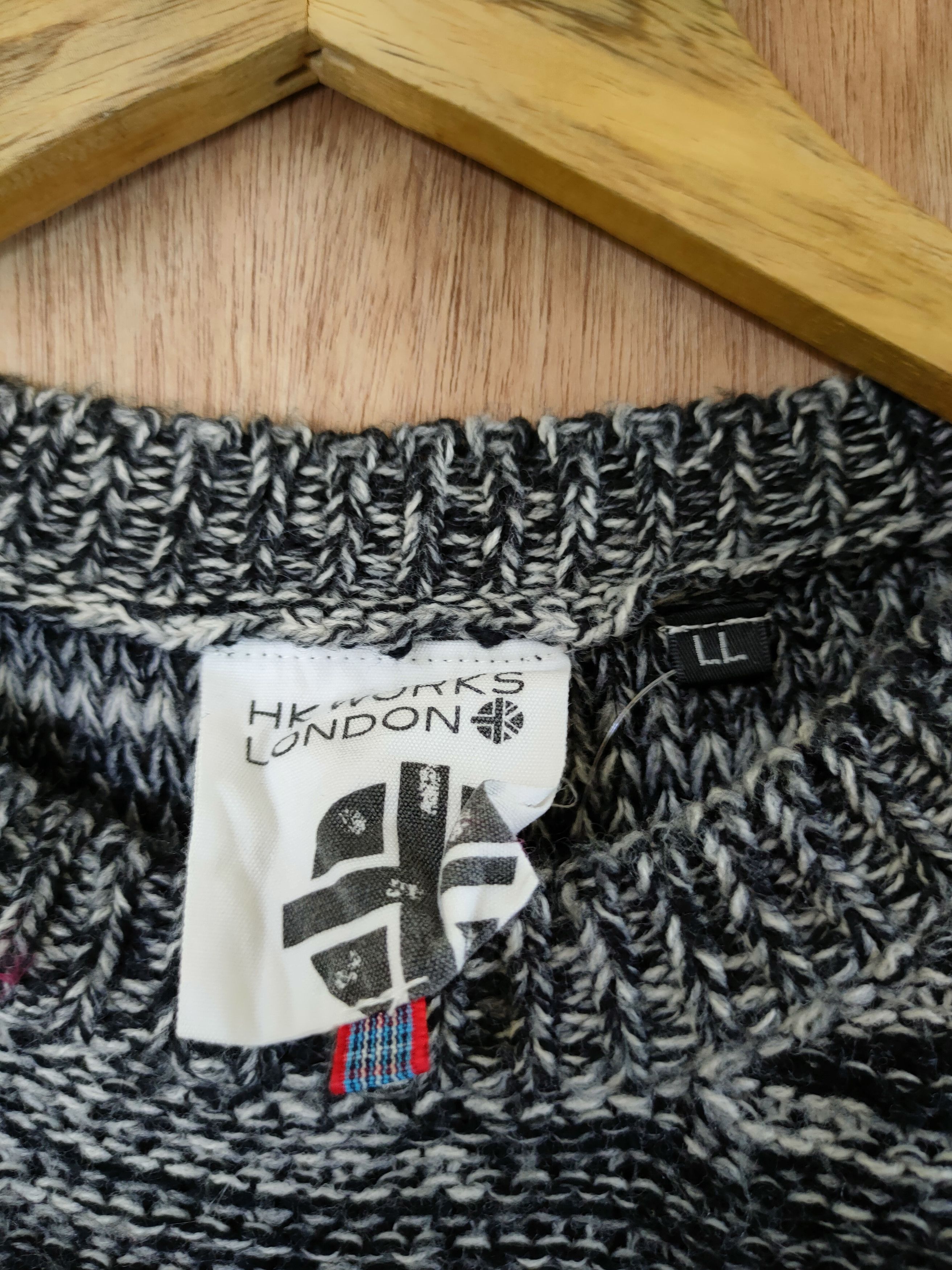 Vintage HK Work London stripe mohair fur shaggy knitwear #46-560 Size L / US 10 / IT 46 - 5 Thumbnail