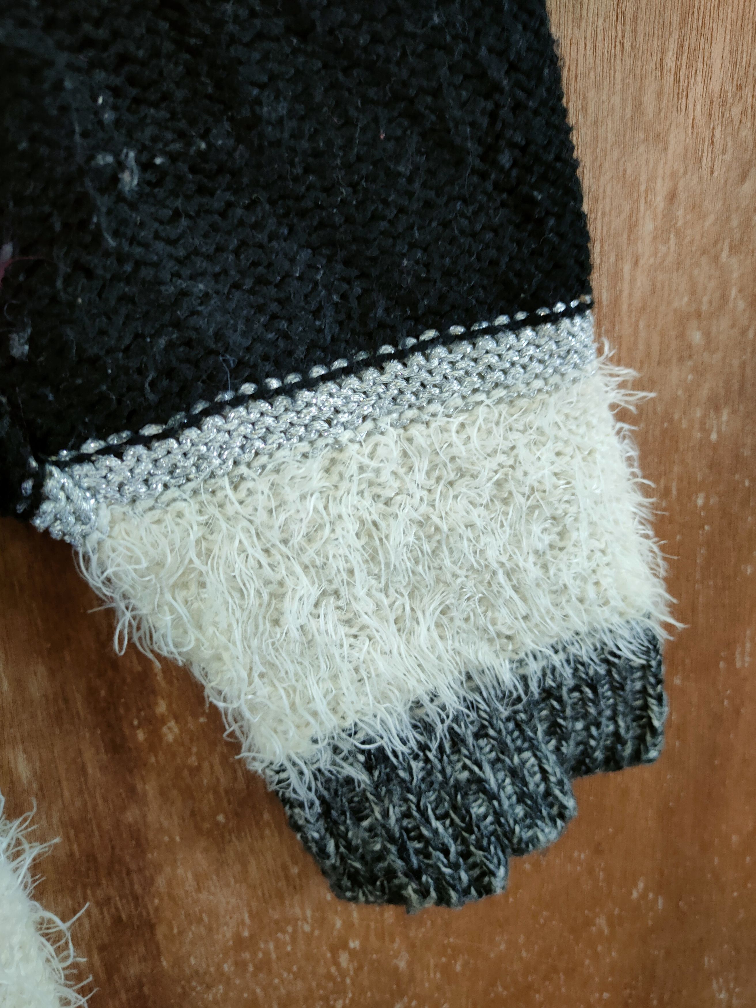 Vintage HK Work London stripe mohair fur shaggy knitwear #46-560 Size L / US 10 / IT 46 - 4 Thumbnail