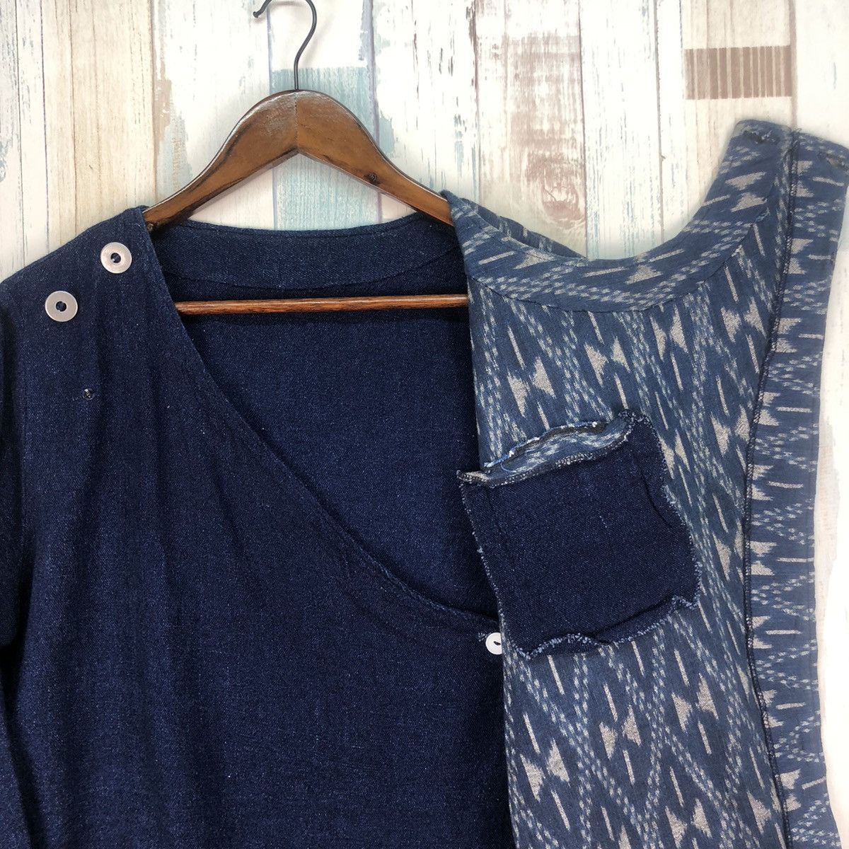Japanese Brand × Native × Vintage Vintage Folks Art and Peace Native Indigo Shirt Size US M / EU 48-50 / 2 - 4 Thumbnail