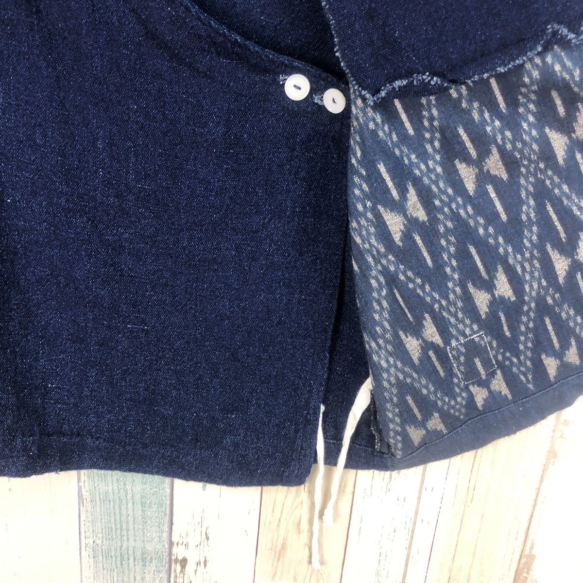 Japanese Brand × Native × Vintage Vintage Folks Art and Peace Native Indigo Shirt Size US M / EU 48-50 / 2 - 7 Thumbnail