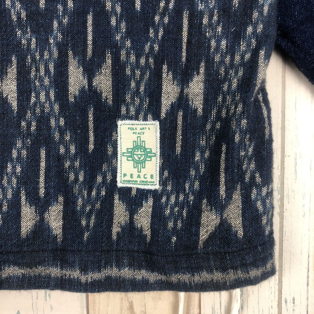 Japanese Brand × Native × Vintage Vintage Folks Art and Peace Native Indigo Shirt Size US M / EU 48-50 / 2 - 9 Thumbnail