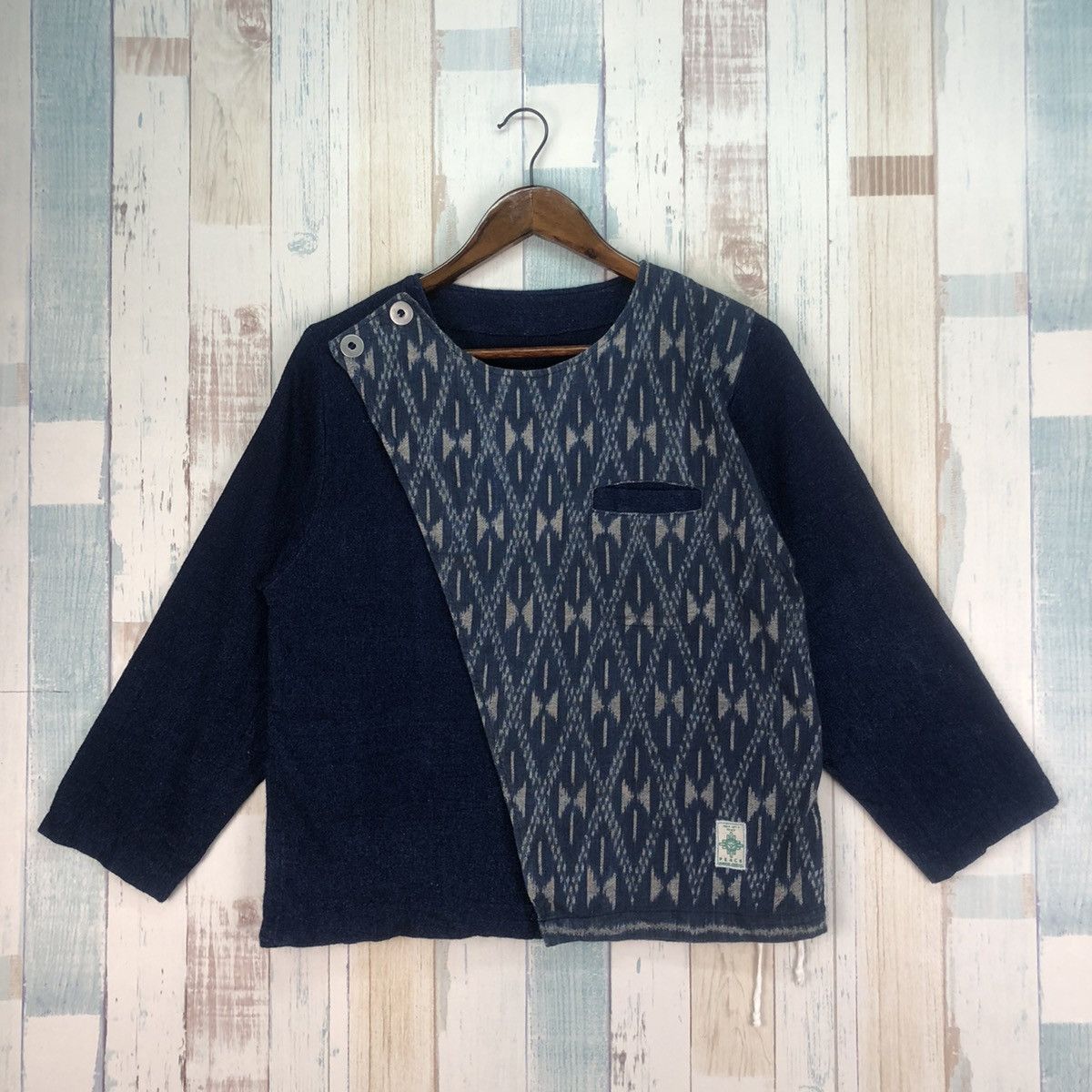 Japanese Brand × Native × Vintage Vintage Folks Art and Peace Native Indigo Shirt Size US M / EU 48-50 / 2 - 1 Thumbnail