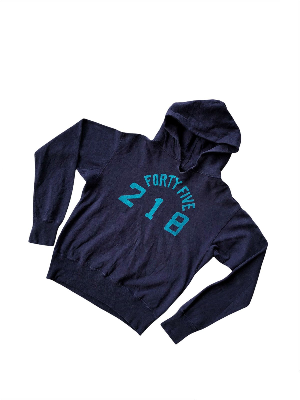 45rpm OG 45RPM 🇯🇵 Spell Out Indigo Dyed Logo Cropped Hoodie Size US M / EU 48-50 / 2 - 3 Thumbnail
