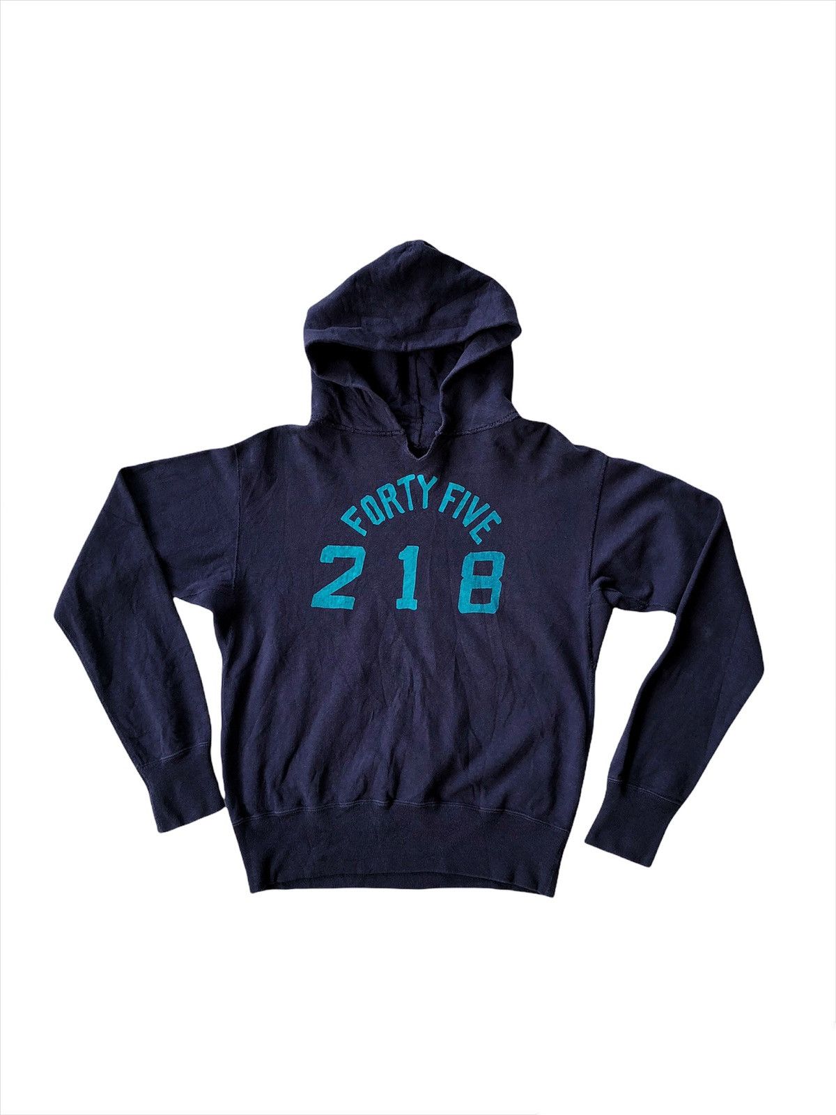 45rpm OG 45RPM 🇯🇵 Spell Out Indigo Dyed Logo Cropped Hoodie Size US M / EU 48-50 / 2 - 2 Thumbnail
