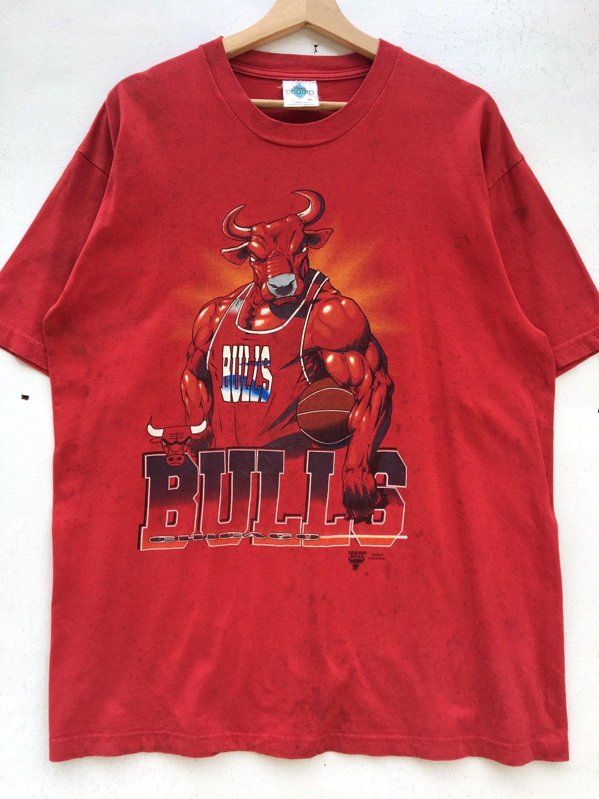 NBA Vintage Chicago Bulls NBA Big Logo XL Size Tee Size US XL / EU 56 / 4 - 4 Thumbnail