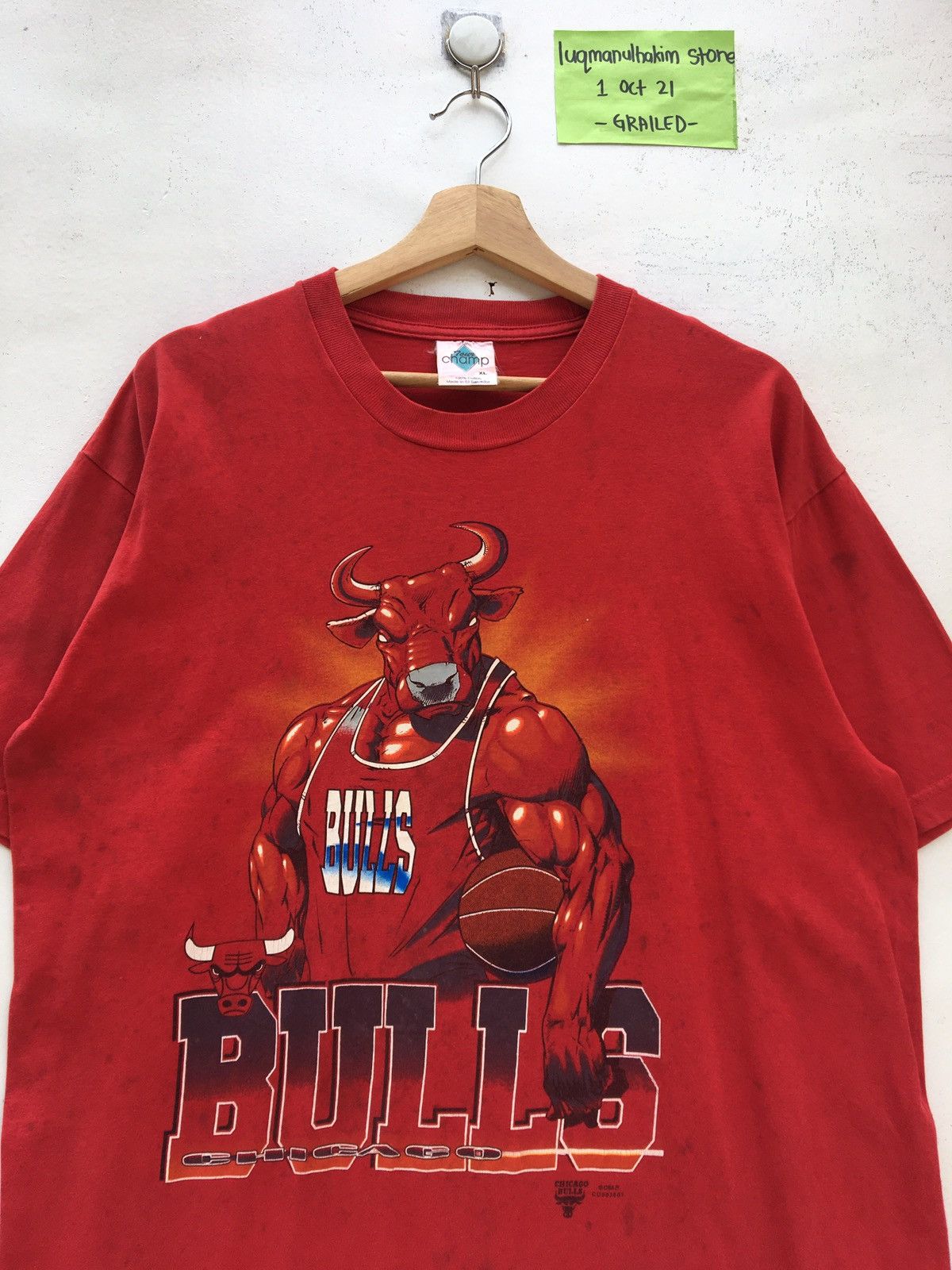 NBA Vintage Chicago Bulls NBA Big Logo XL Size Tee Size US XL / EU 56 / 4 - 5 Thumbnail