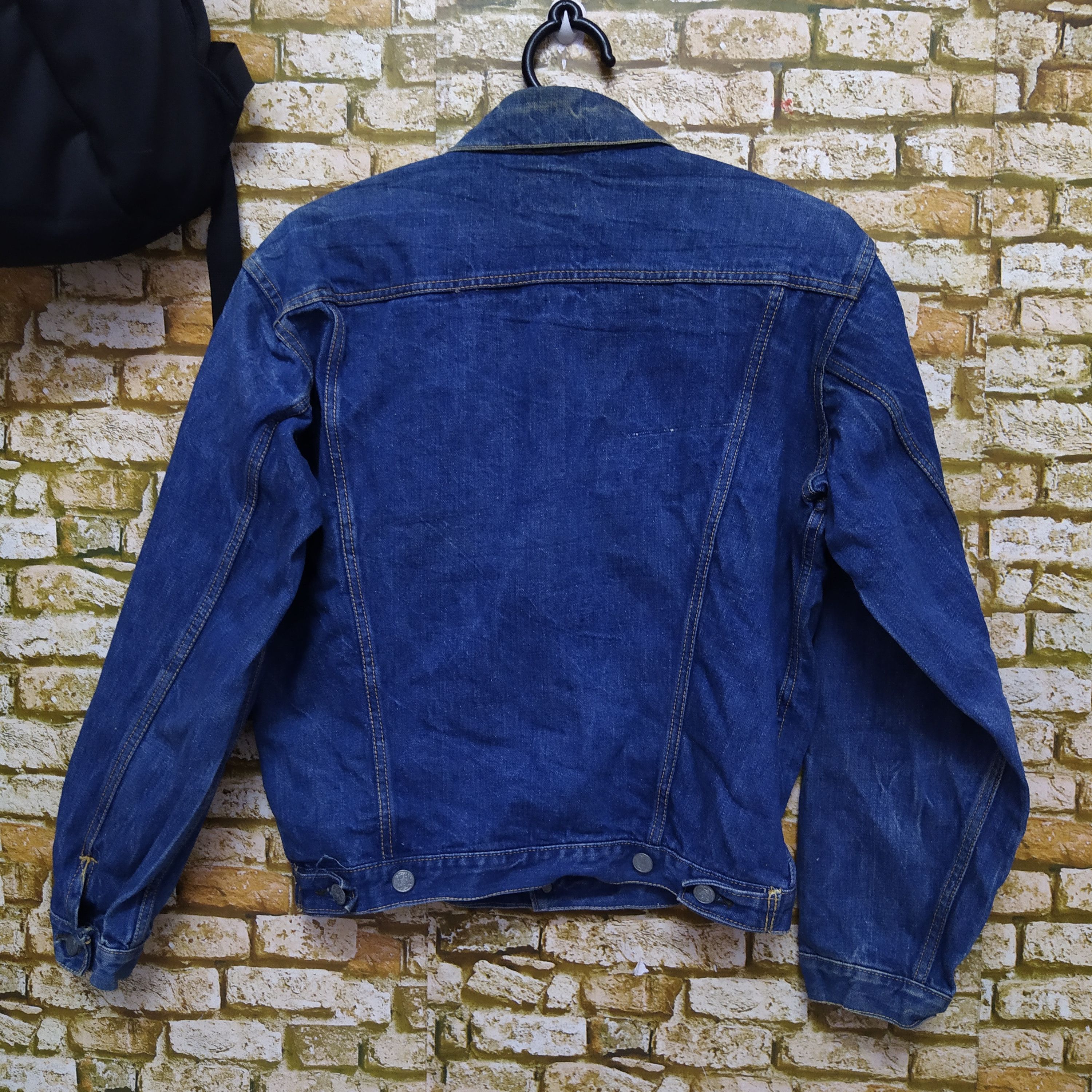 Japanese Brand 60/70s CANTON DENIM JACKET TRUCKER SELVEDGE (D204) Size US S / EU 44-46 / 1 - 4 Thumbnail
