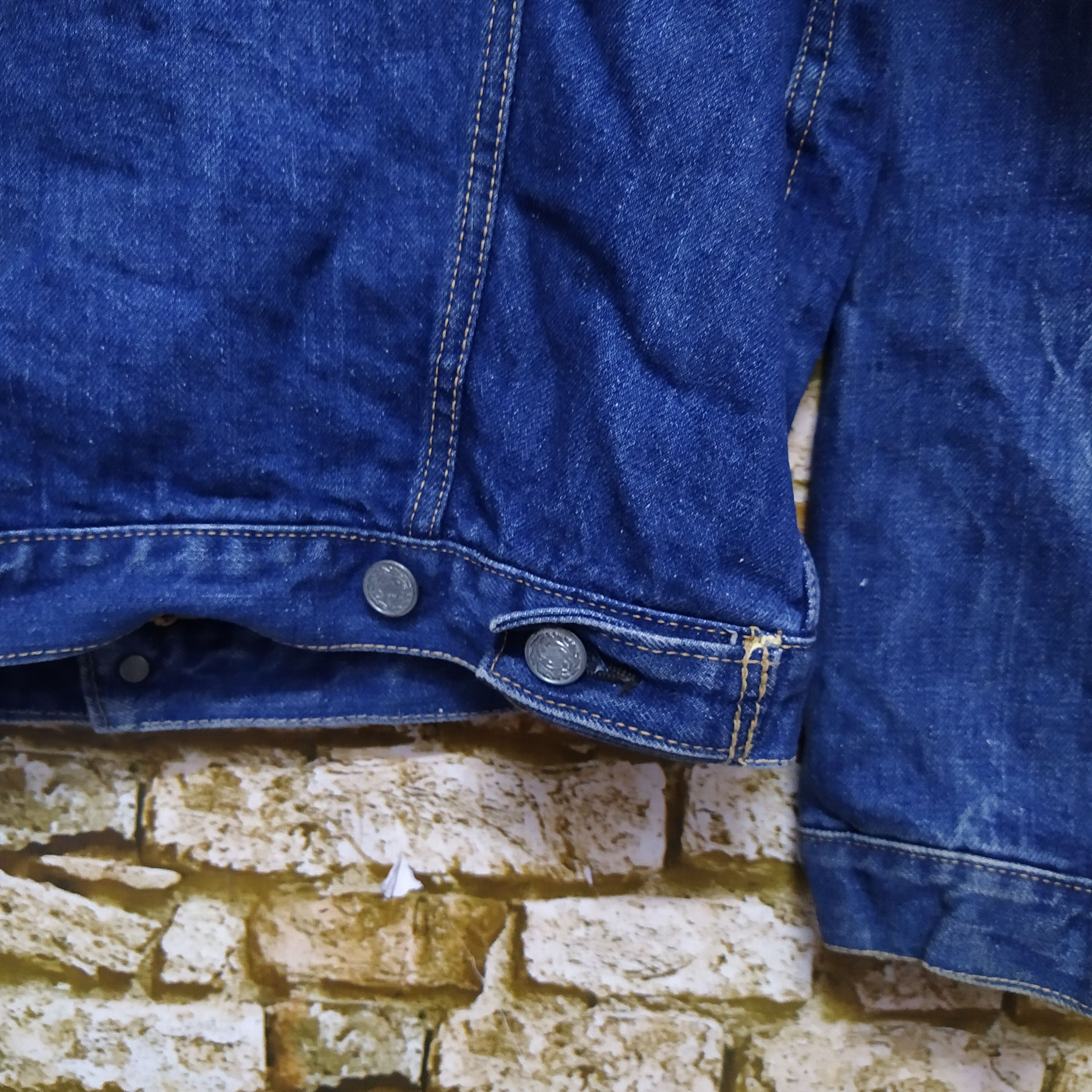 Japanese Brand 60/70s CANTON DENIM JACKET TRUCKER SELVEDGE (D204) Size US S / EU 44-46 / 1 - 5 Thumbnail