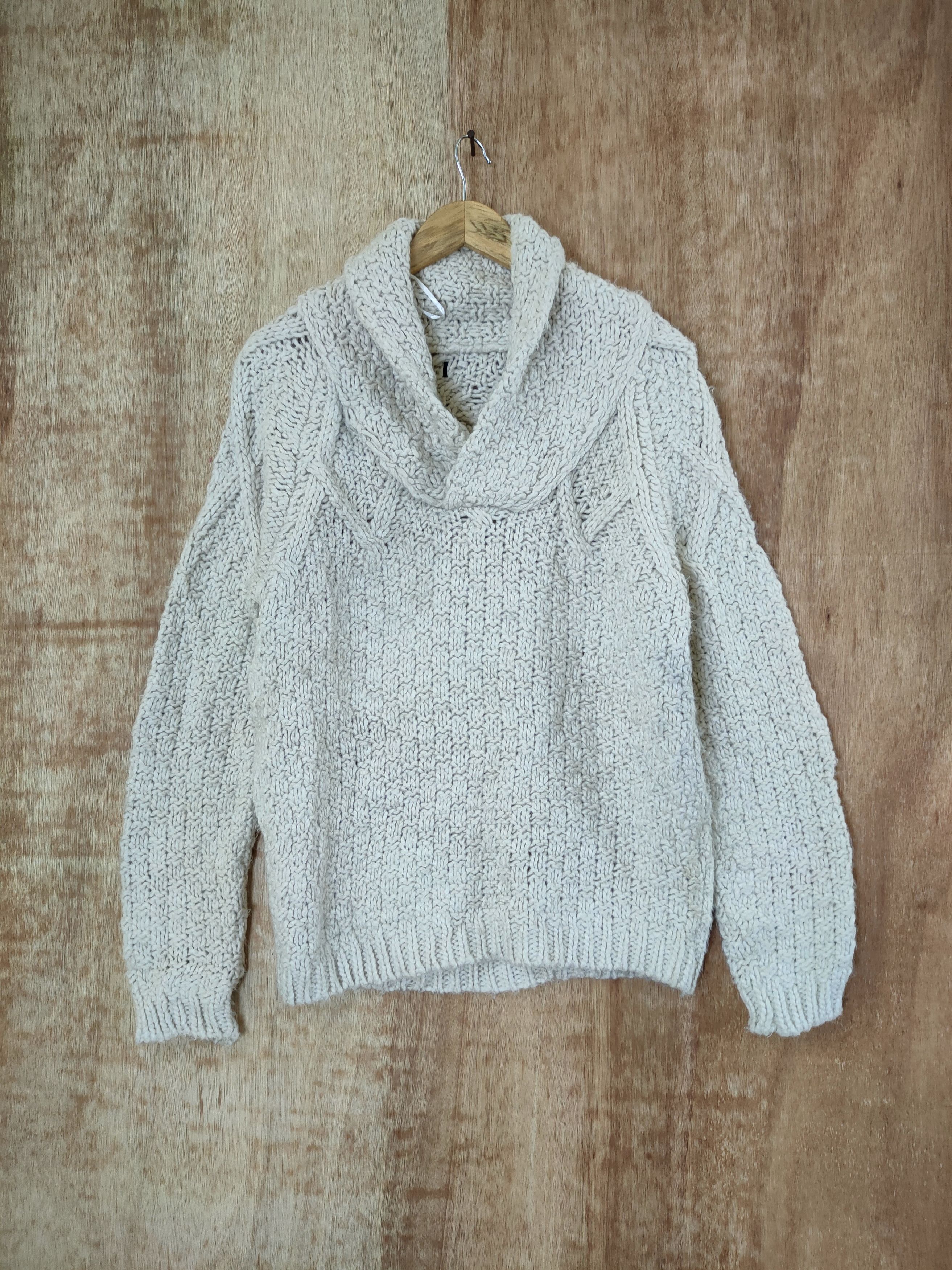 DL Japan unknown aran isle knitwear cable knit wool #46-578
