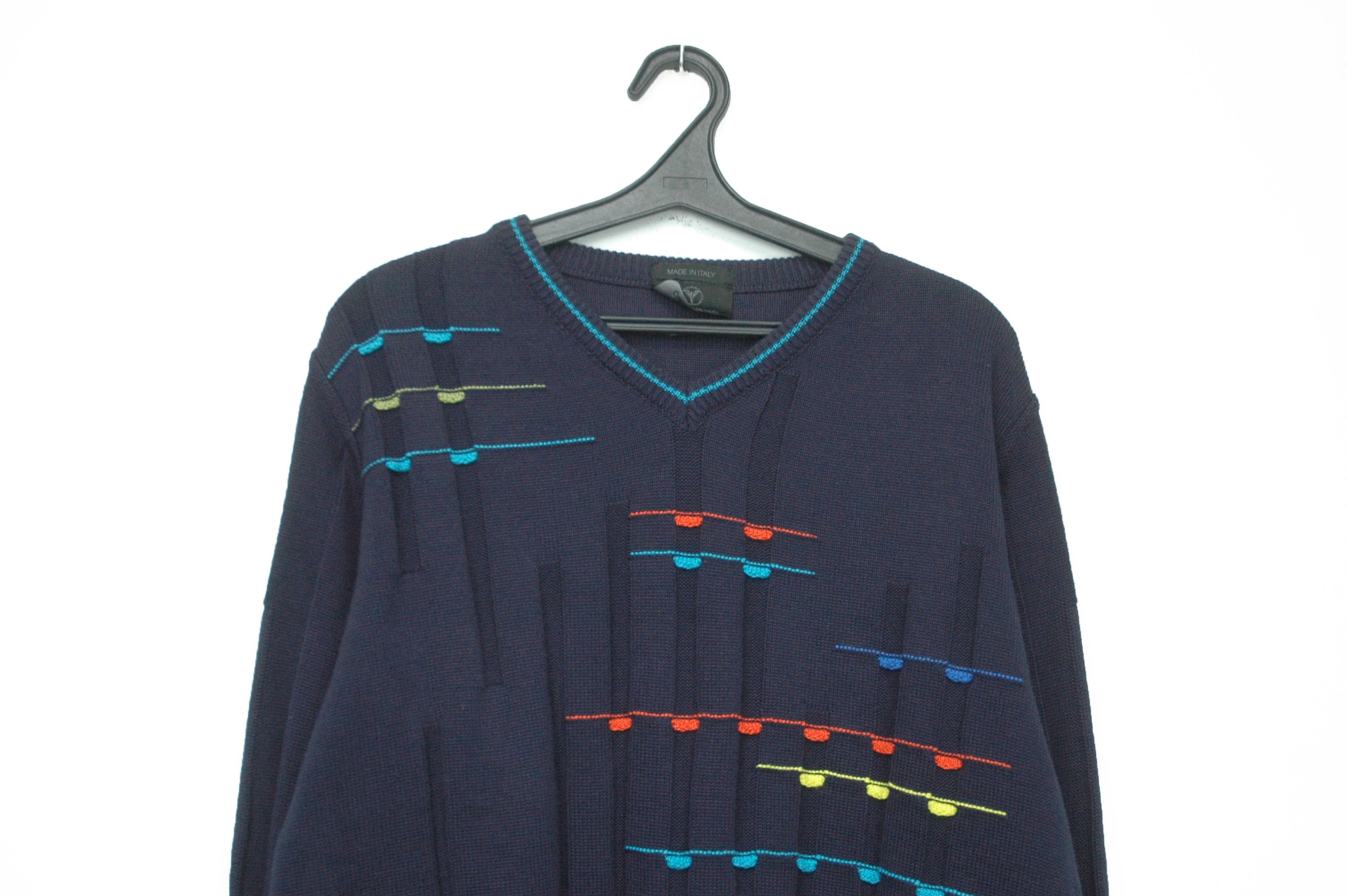 Carlo Colucci Carlo Colucci Multicolor Sweater Made in Italy Size US M / EU 48-50 / 2 - 2 Thumbnail