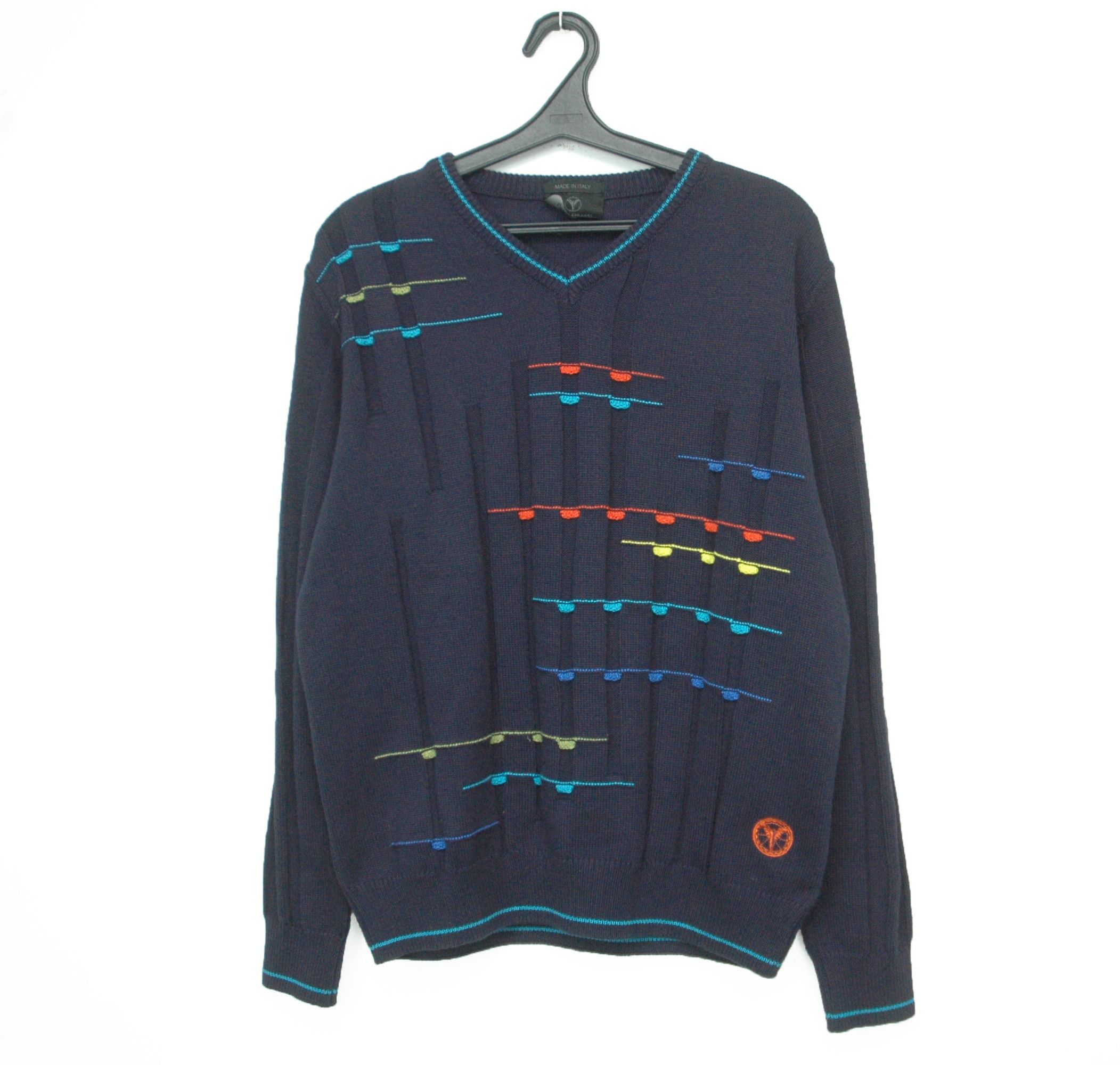Carlo Colucci Carlo Colucci Multicolor Sweater Made in Italy Size US M / EU 48-50 / 2 - 1 Thumbnail