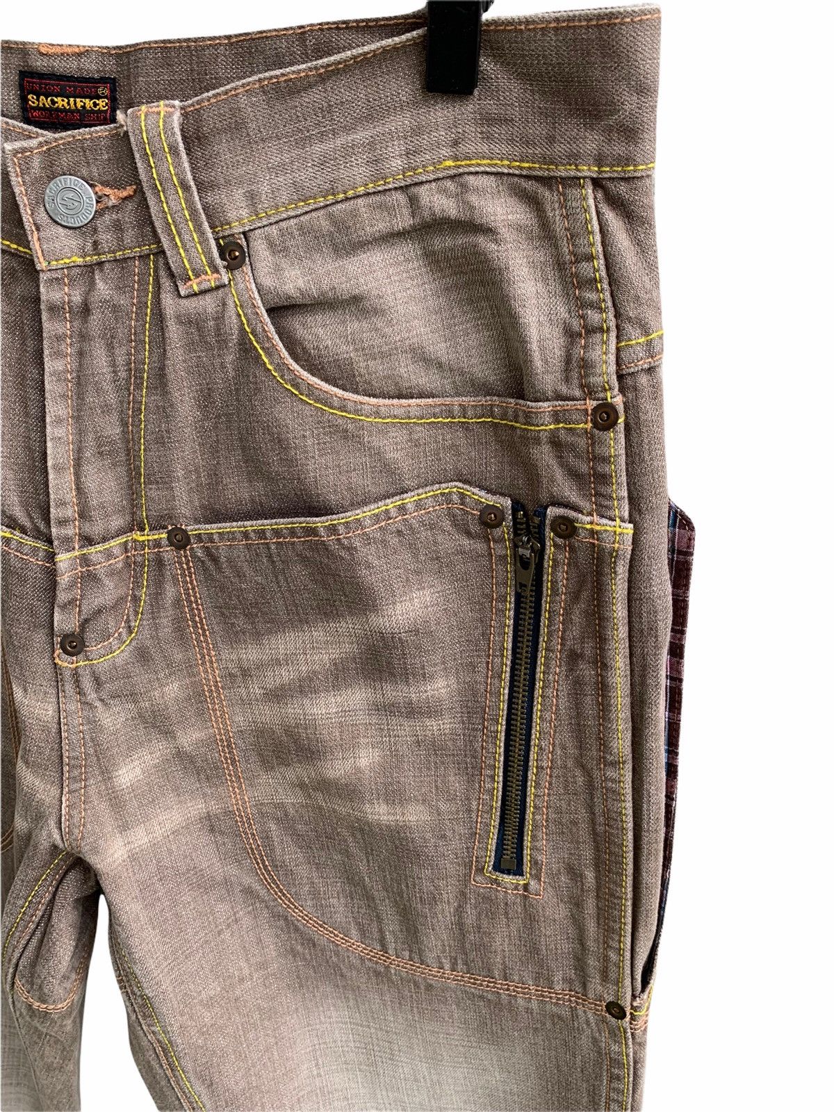 Japanese Brand Union Made SACRIFICE Multiple Pocket Zipper Pants Size US 32 / EU 48 - 6 Thumbnail