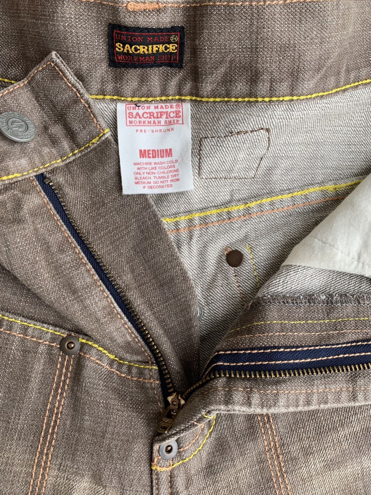 Japanese Brand Union Made SACRIFICE Multiple Pocket Zipper Pants Size US 32 / EU 48 - 11 Thumbnail