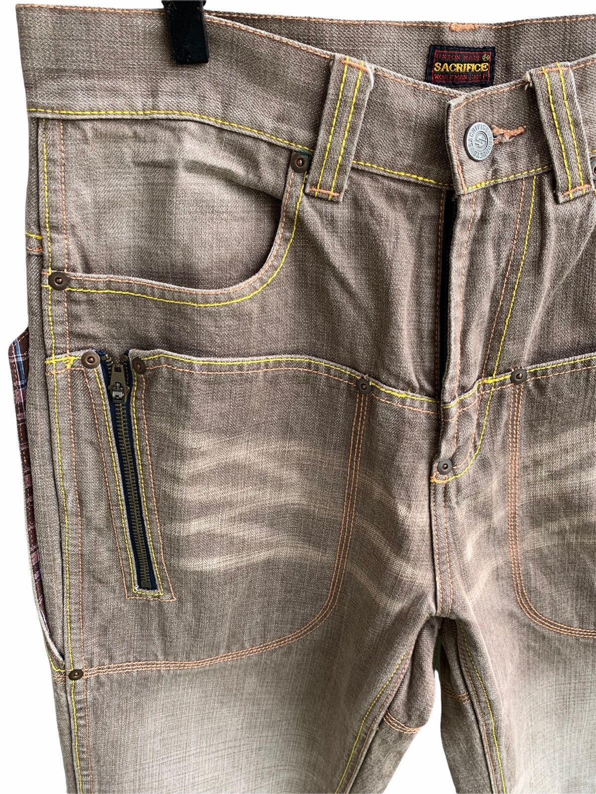 Japanese Brand Union Made SACRIFICE Multiple Pocket Zipper Pants Size US 32 / EU 48 - 7 Thumbnail