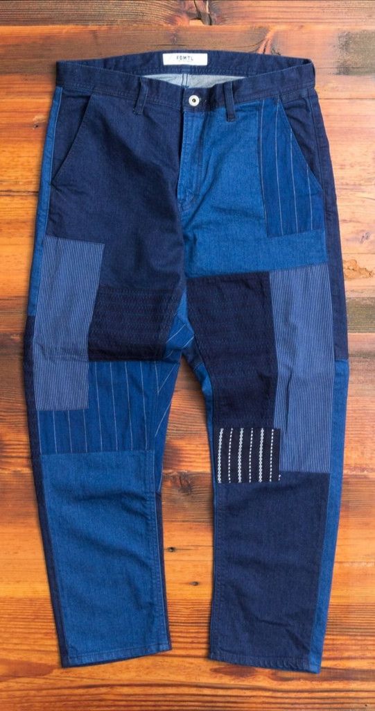 FDMTL Denim Patchwork Pants Indigo