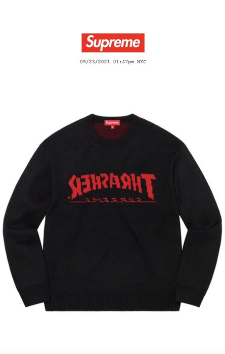 Supreme Supreme x Thrasher Black Knit sweater | Grailed