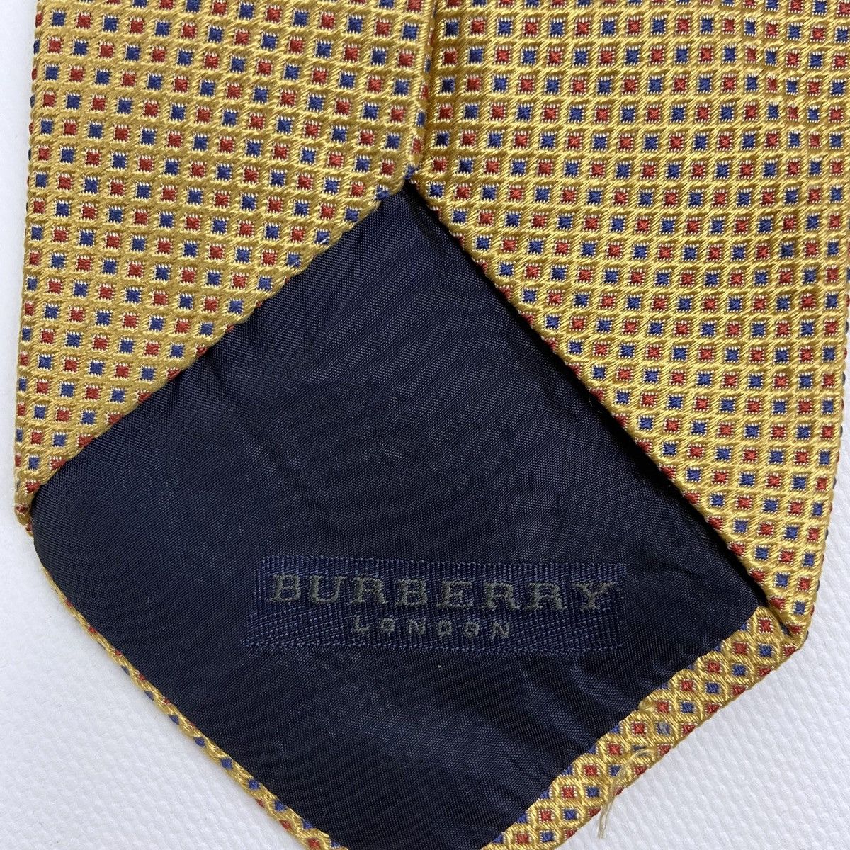 Burberry Vintage Burberry Gold Plaid tie rare Size ONE SIZE - 5 Thumbnail