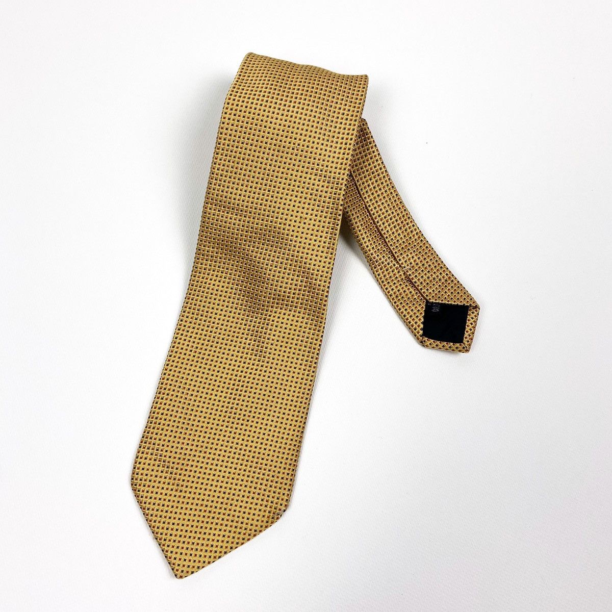 Burberry Vintage Burberry Gold Plaid tie rare Size ONE SIZE - 1 Thumbnail