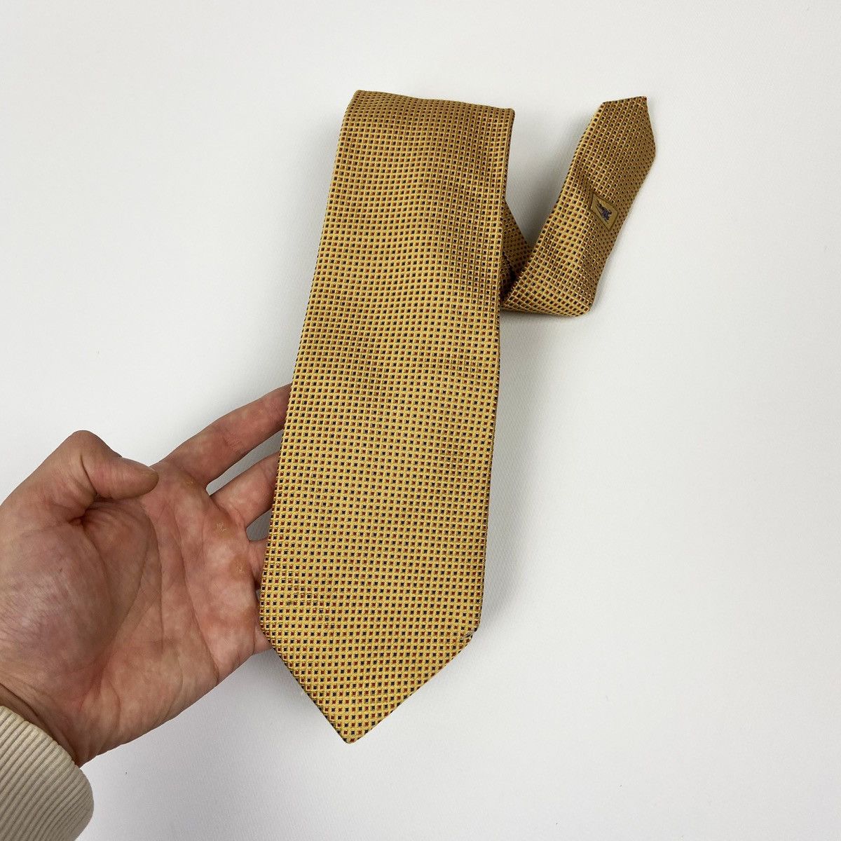Burberry Vintage Burberry Gold Plaid tie rare Size ONE SIZE - 10 Thumbnail