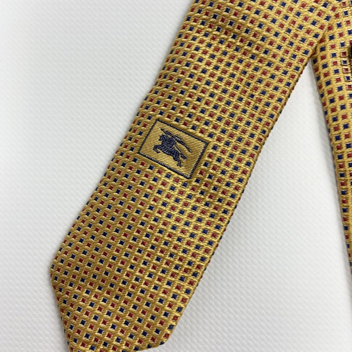 Burberry Vintage Burberry Gold Plaid tie rare Size ONE SIZE - 4 Thumbnail