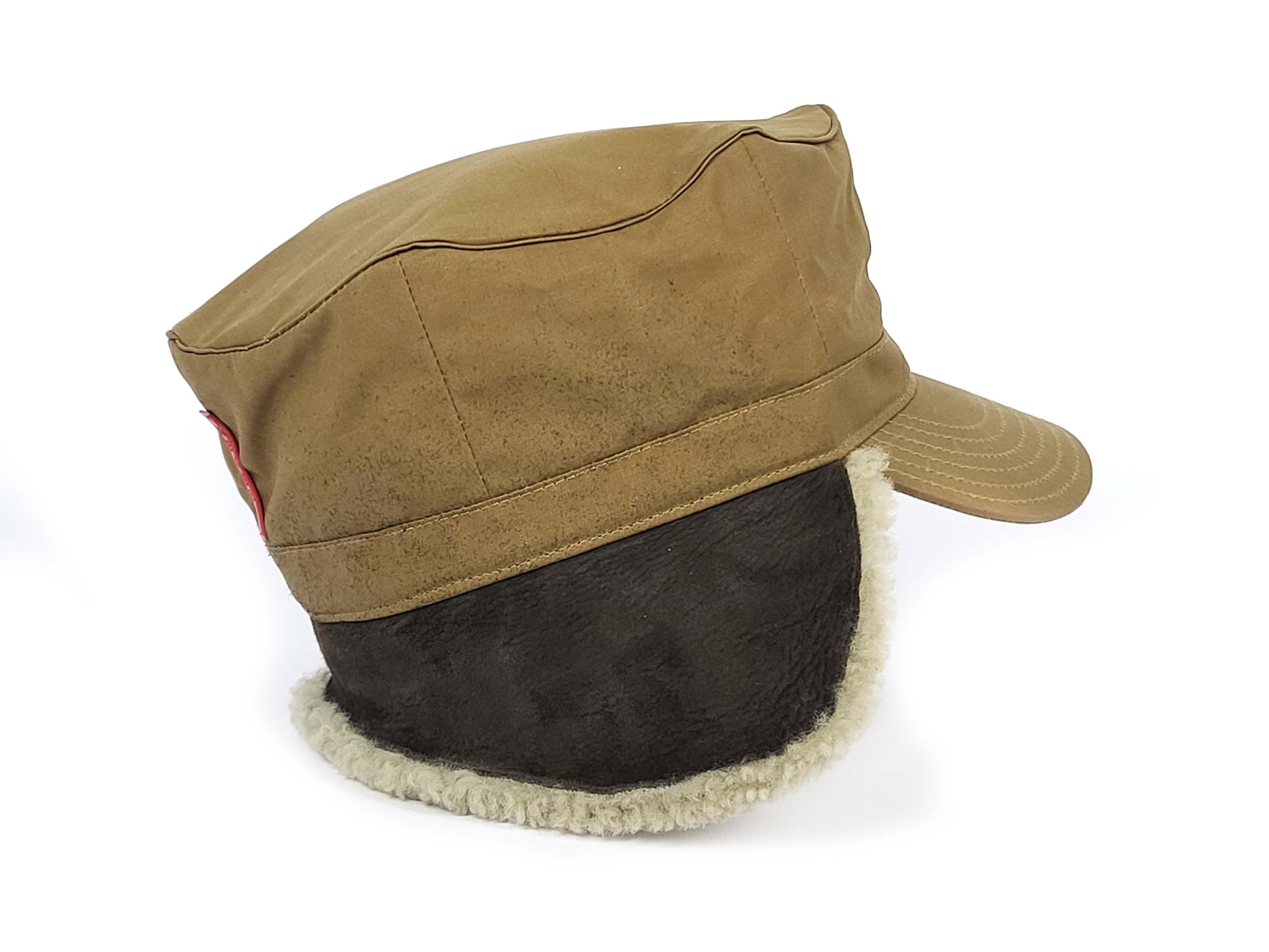 Prada Military Army Flat Cap Sheepskin Shearling Flap Hat Size ONE SIZE - 8 Thumbnail