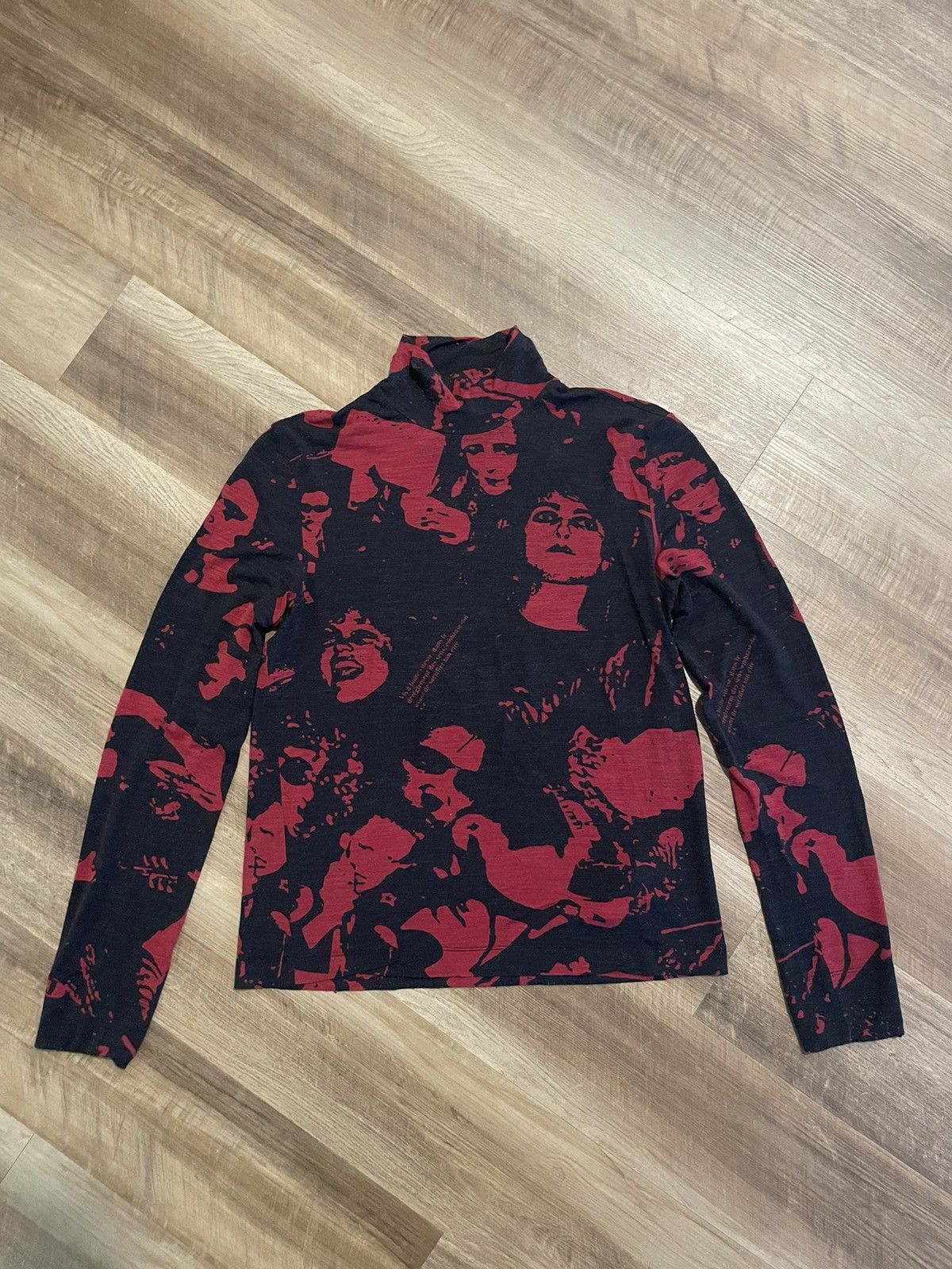 image of Maison Margiela Margiela Faces Turtle Neck in Black, Men's (Size Medium)