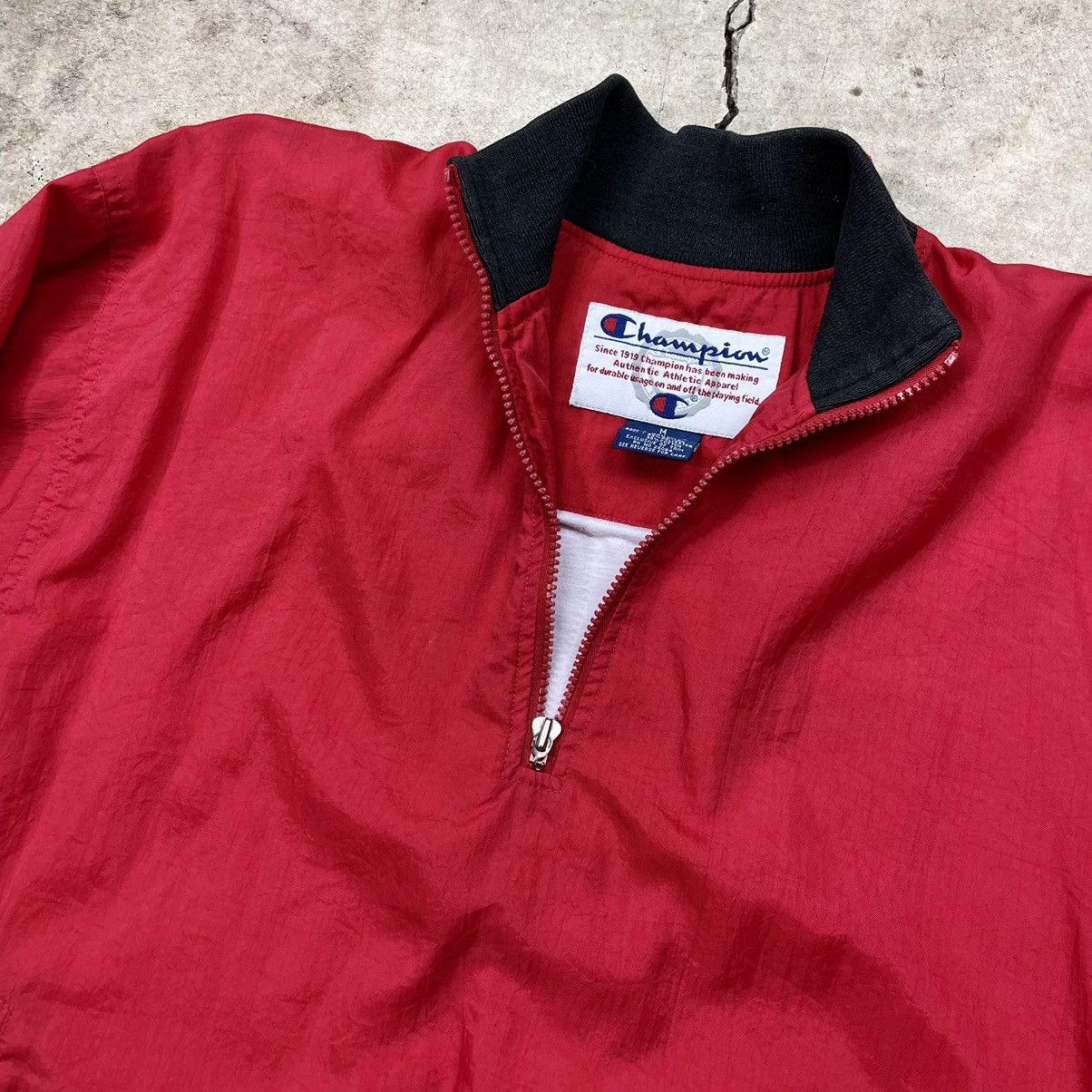 Champion × Vintage Vintage 90s Champion 3/4 Zip Windbreaker Size Medium Size US L / EU 52-54 / 3 - 4 Thumbnail