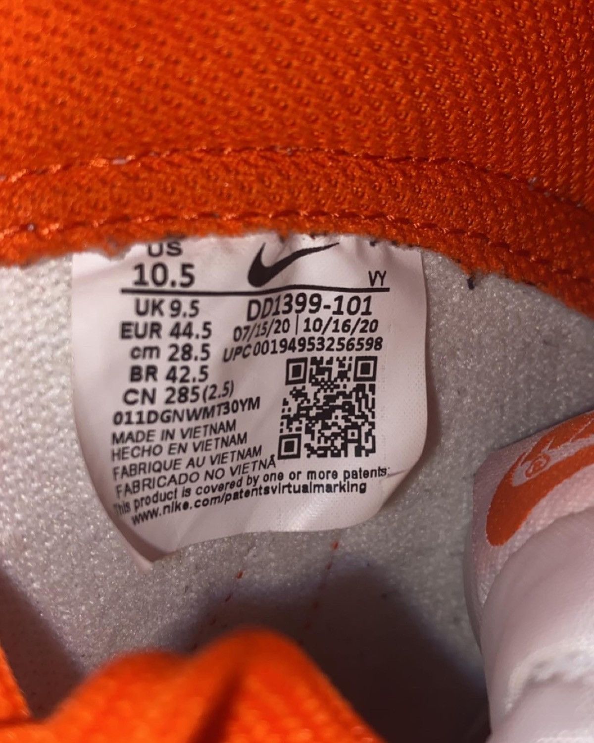Nike Nike Dunk High Syracuse Size US 10.5 / EU 43-44 - 5 Thumbnail