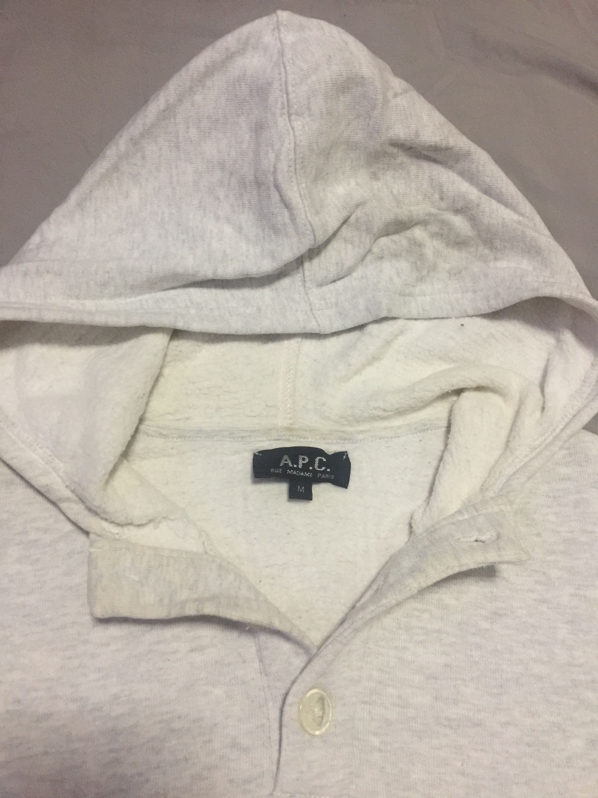 A.P.C. A.P.C long sleeve hoodie light grey color Size US M / EU 48-50 / 2 - 9 Thumbnail