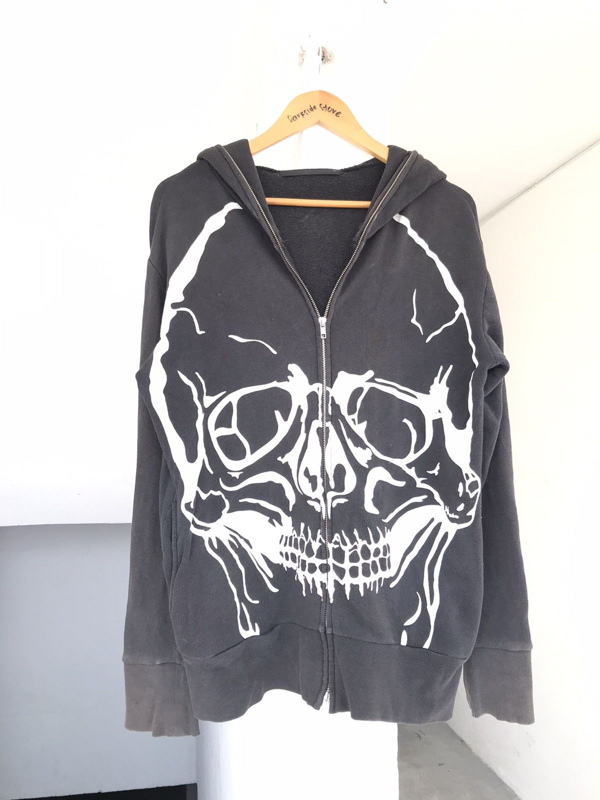 トップス glad news full zip skull hoodie archive glad news