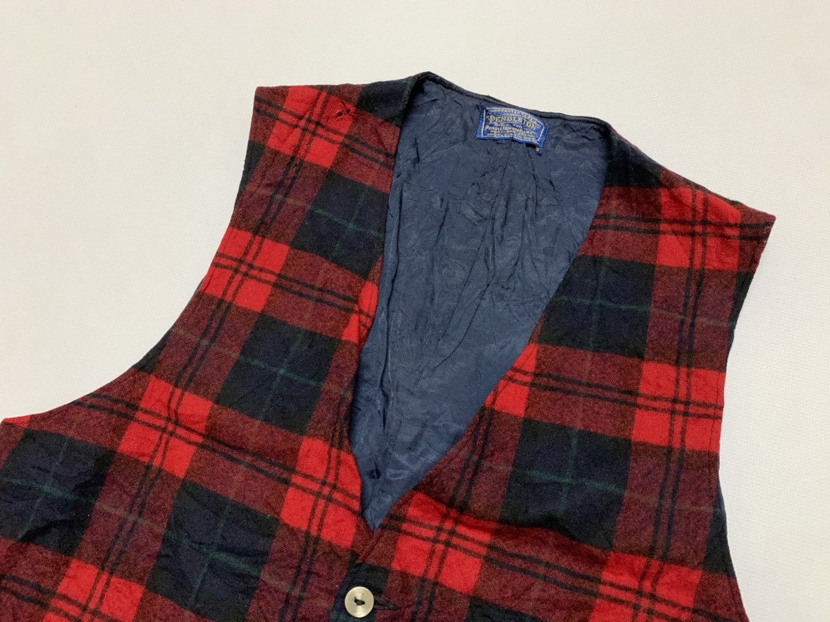 Vintage Pendleton Vest Checked Virgin Wool Jacket