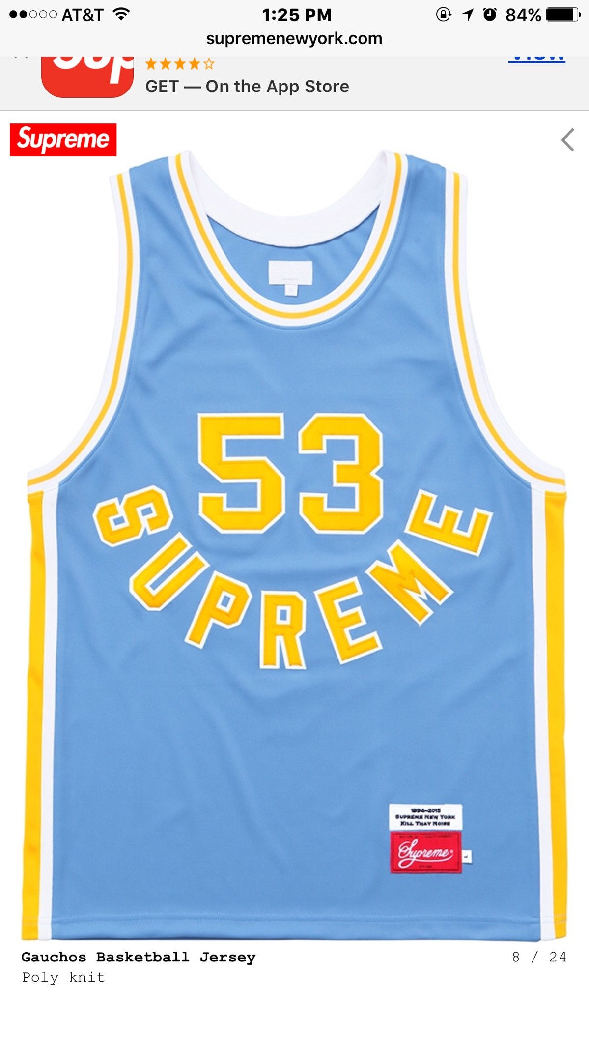 Supreme Supreme Gauchos Basketball Jersey | Grailed