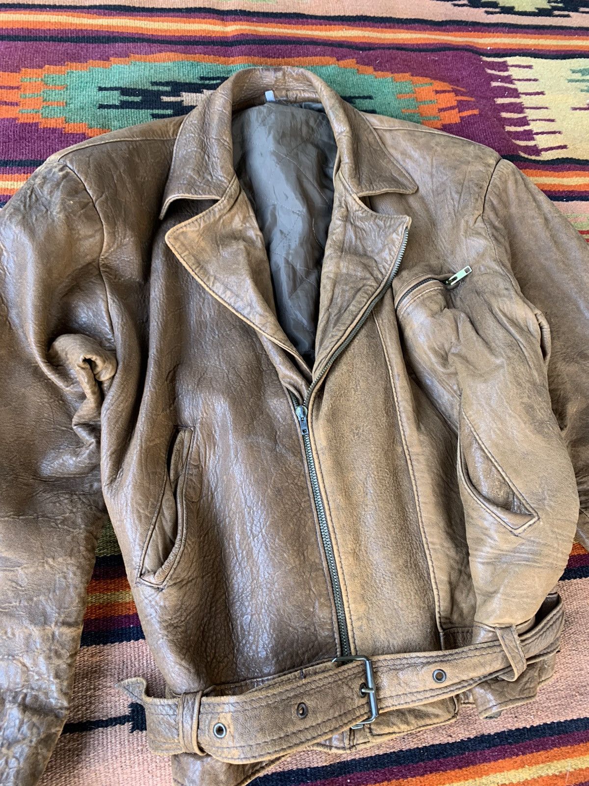 Other Vintage Leather Jacket Size US L / EU 52-54 / 3 - 2 Thumbnail