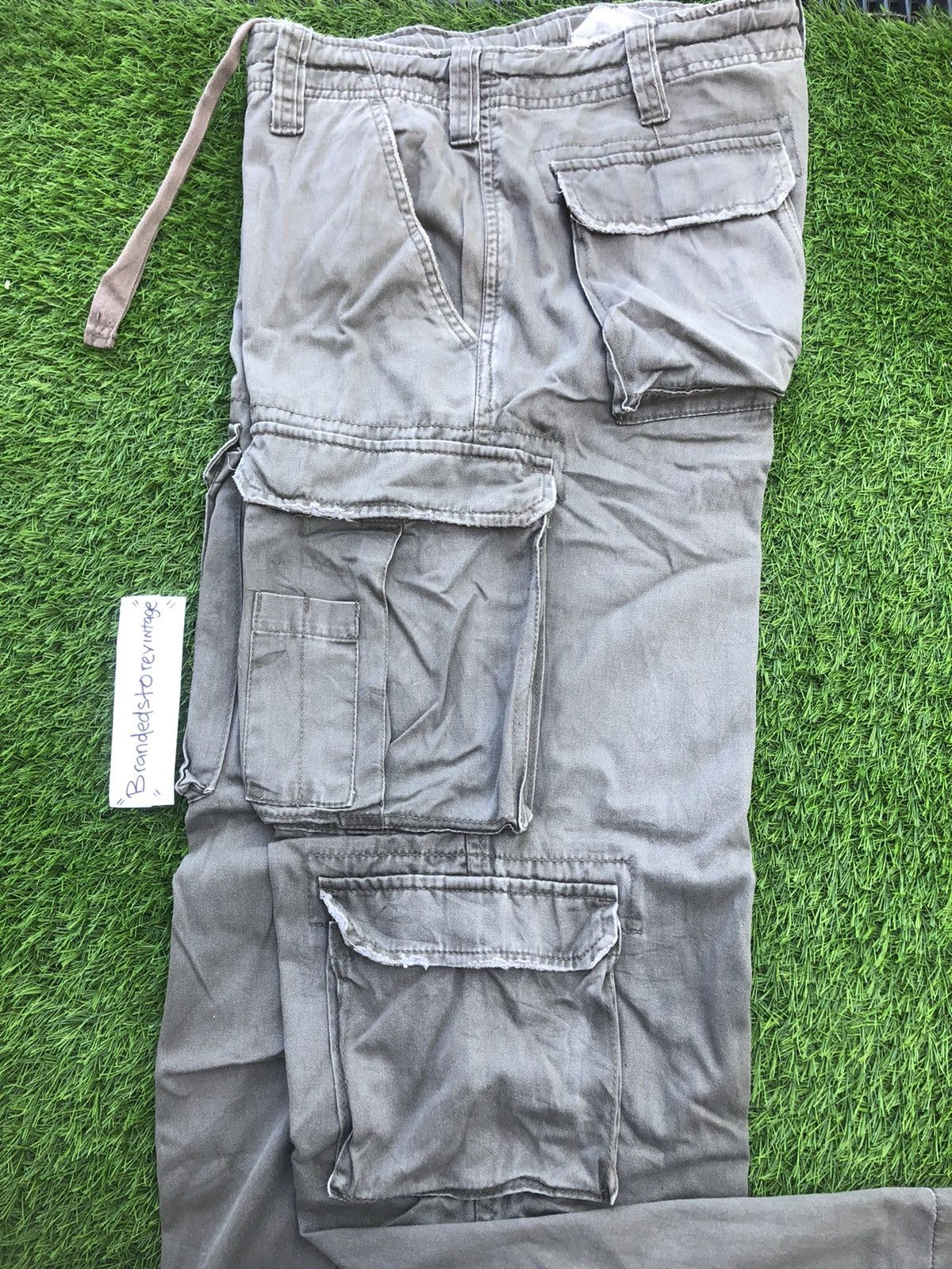 Japanese Brand × Seditionaries Vintage’90s🔥REAL CRUSH CLOTHING🔥Distressed Baggy Cargo Pants Size US 34 / EU 50 - 4 Thumbnail