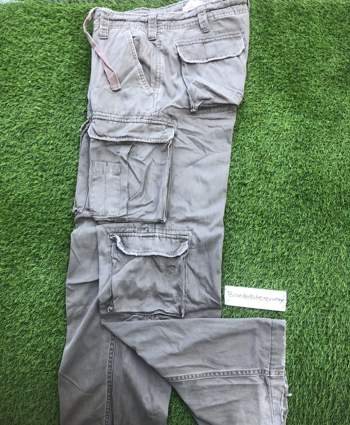 Japanese Brand × Seditionaries Vintage’90s🔥REAL CRUSH CLOTHING🔥Distressed Baggy Cargo Pants Size US 34 / EU 50 - 3 Thumbnail