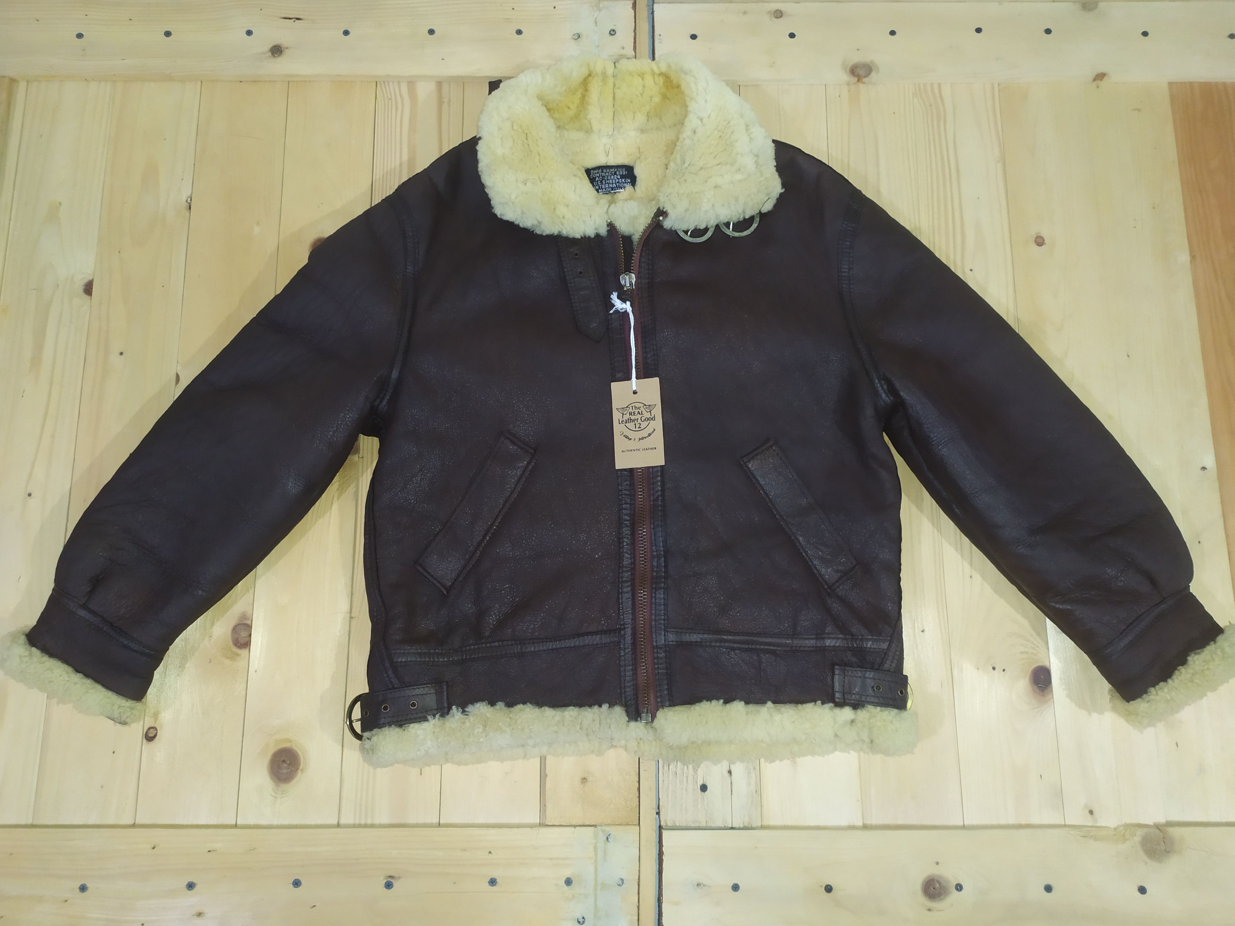 B 3 × Leather Jacket × Vintage US SHEEPSKIN INTERNATIONAL LEATHER TYPE B3  FLIGHT JACKET | Grailed