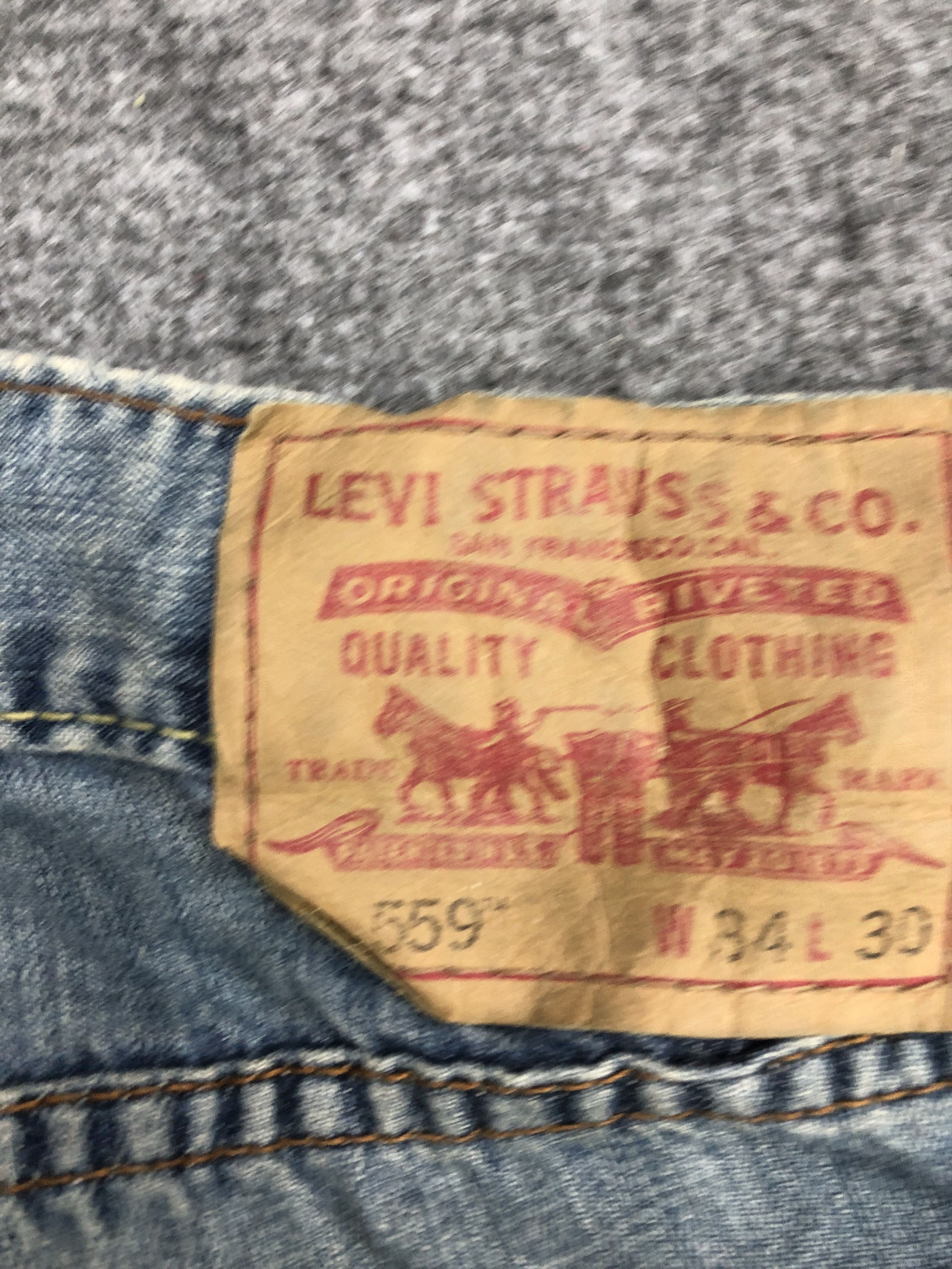 Levi's Vintage Levis 559 Denim DP1179 Size US 37 - 5 Thumbnail