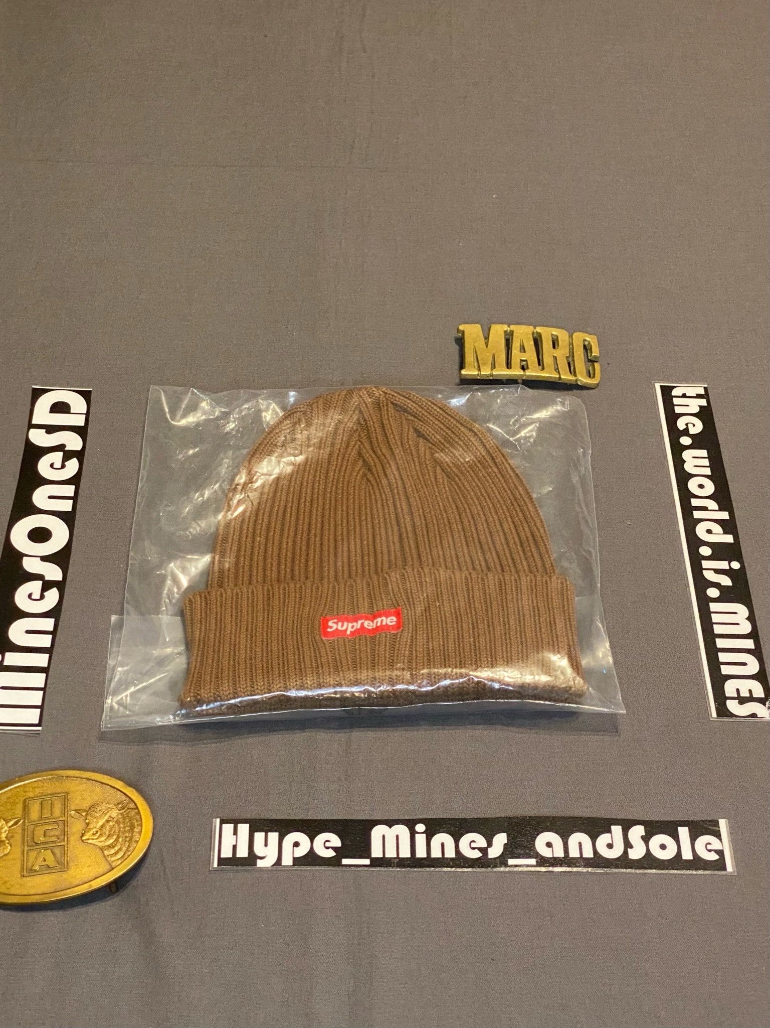 Supreme Supreme Fat Tip Beanie Brown and Pink | Grailed