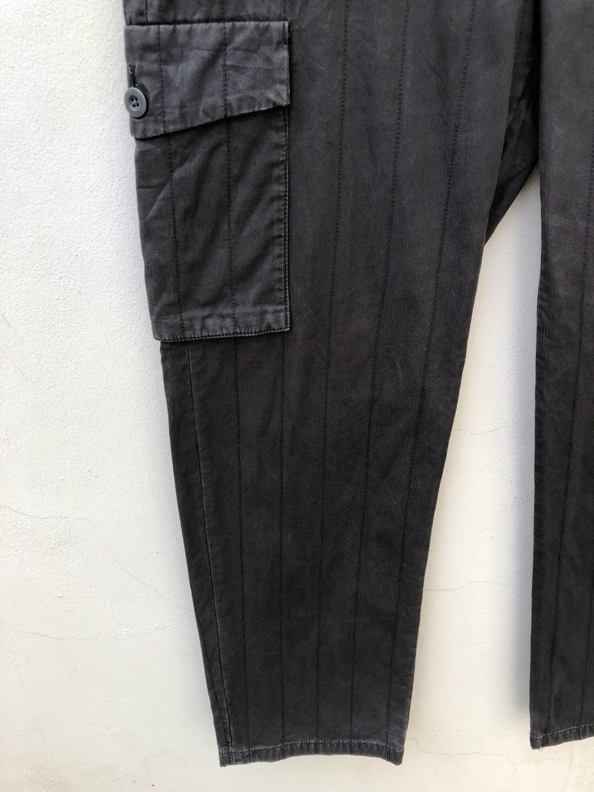 Designer Vintage Hiromichi Nakano Japan Quilted Striped Cargo Size US 32 / EU 48 - 9 Thumbnail