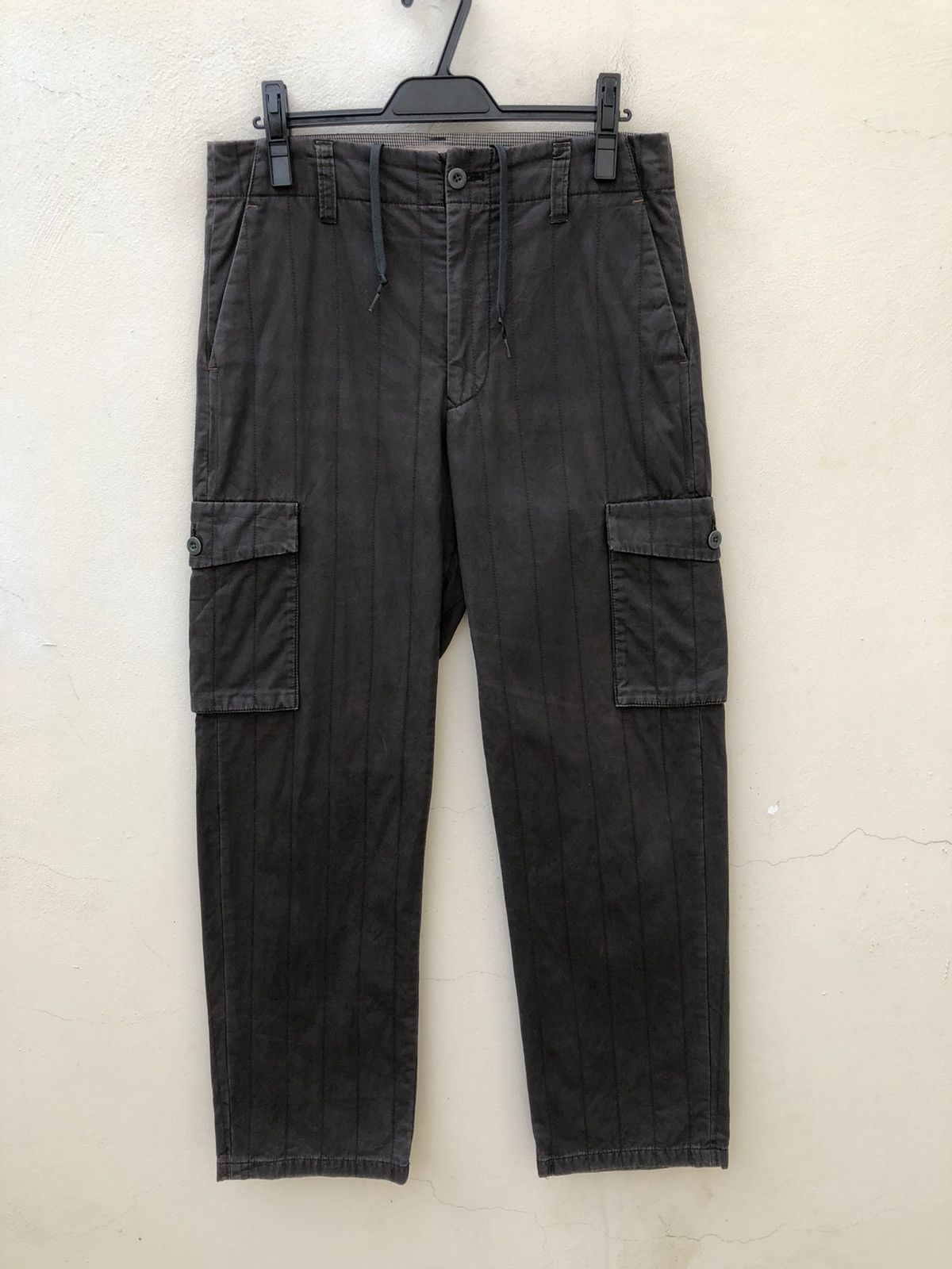 Designer Vintage Hiromichi Nakano Japan Quilted Striped Cargo Size US 32 / EU 48 - 6 Thumbnail