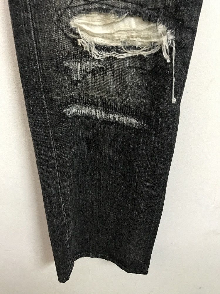 Vintage A.R.K Japan Stone Wash Rips Zigzag Ripped Distressed Denim Size US 32 / EU 48 - 8 Thumbnail