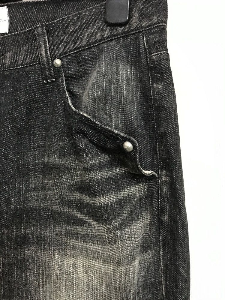 Vintage A.R.K Japan Stone Wash Rips Zigzag Ripped Distressed Denim Size US 32 / EU 48 - 4 Thumbnail