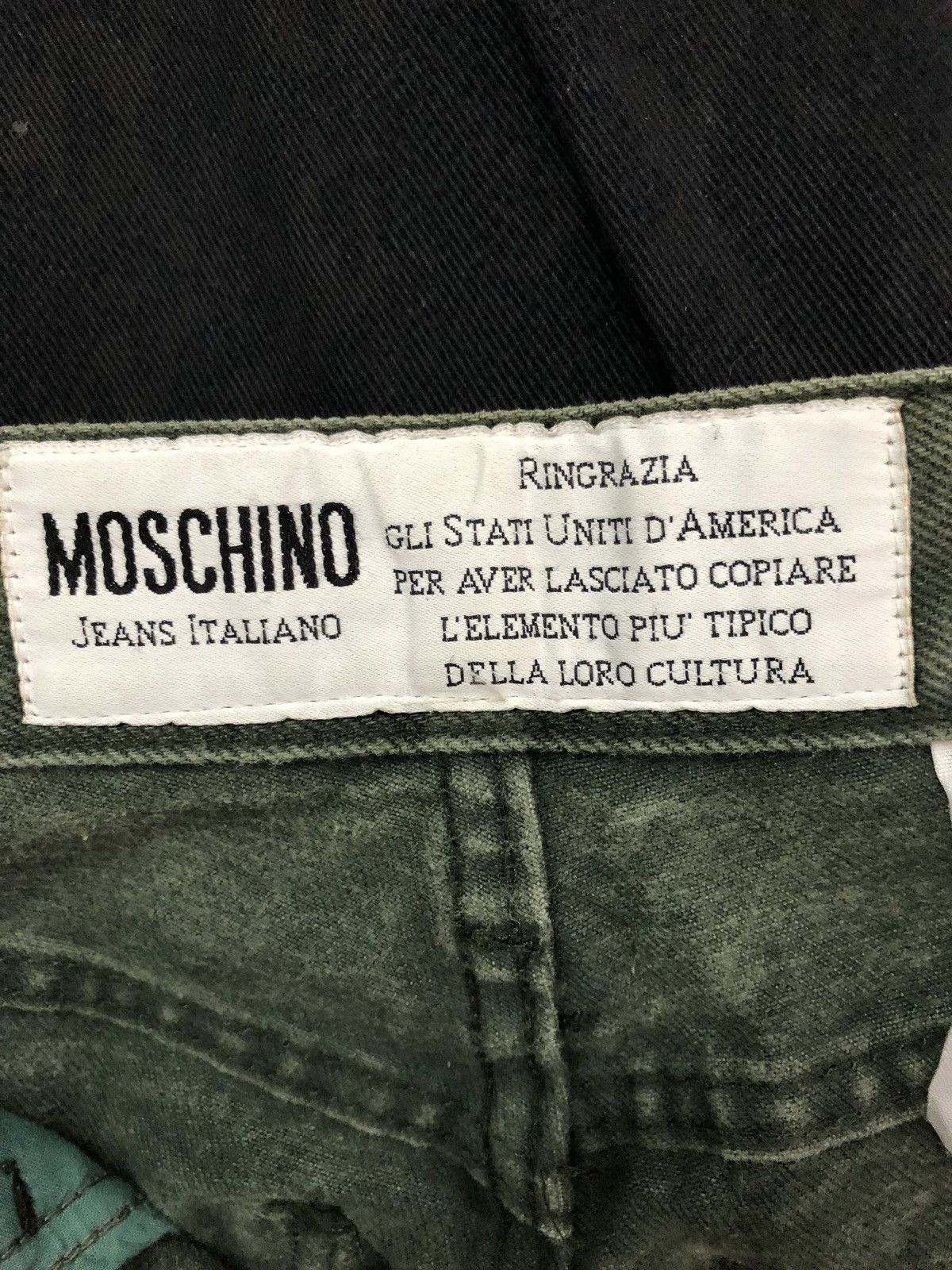 Moschino Archive Piece Moschino Made in Italy Greenish Denim Jeans Size US 31 - 13 Thumbnail