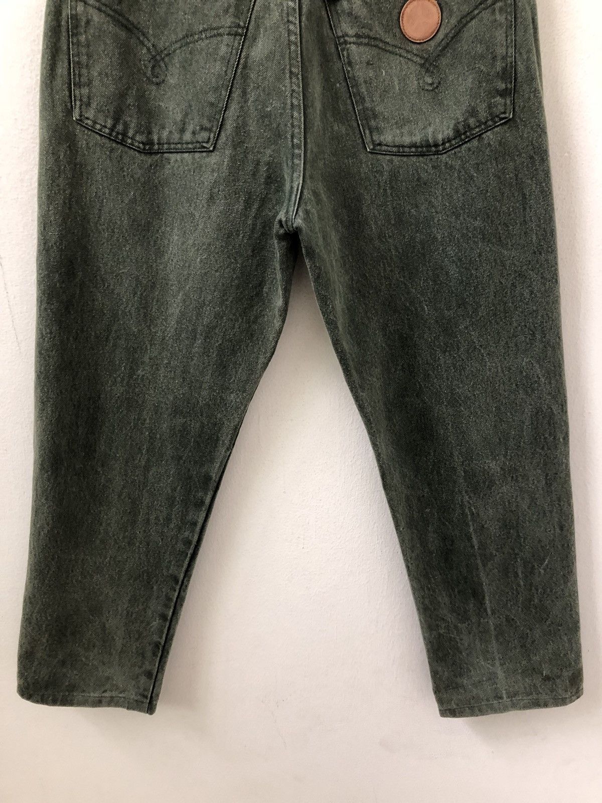 Moschino Archive Piece Moschino Made in Italy Greenish Denim Jeans Size US 31 - 10 Thumbnail