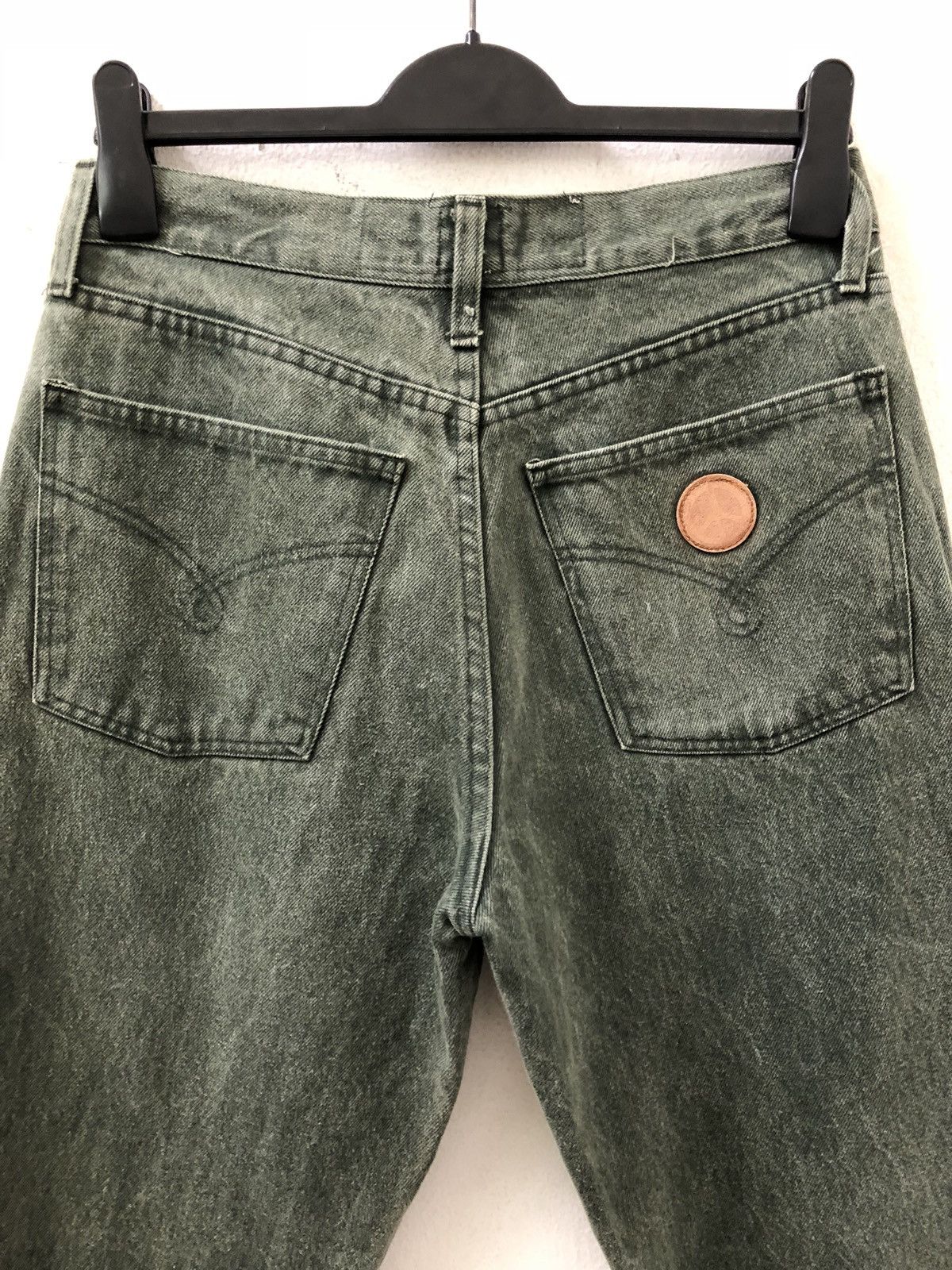 Moschino Archive Piece Moschino Made in Italy Greenish Denim Jeans Size US 31 - 9 Thumbnail