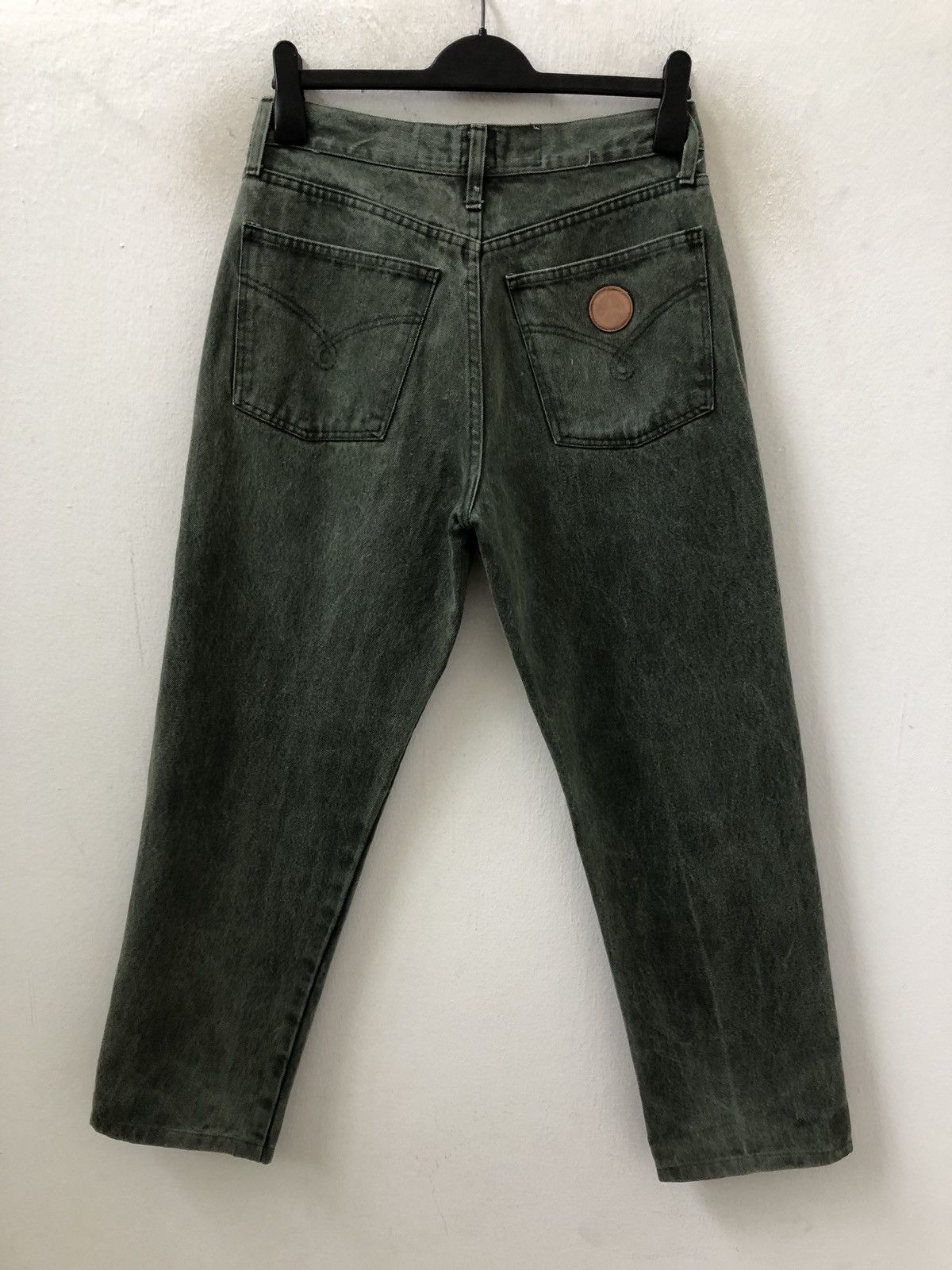 Moschino Archive Piece Moschino Made in Italy Greenish Denim Jeans Size US 31 - 8 Thumbnail