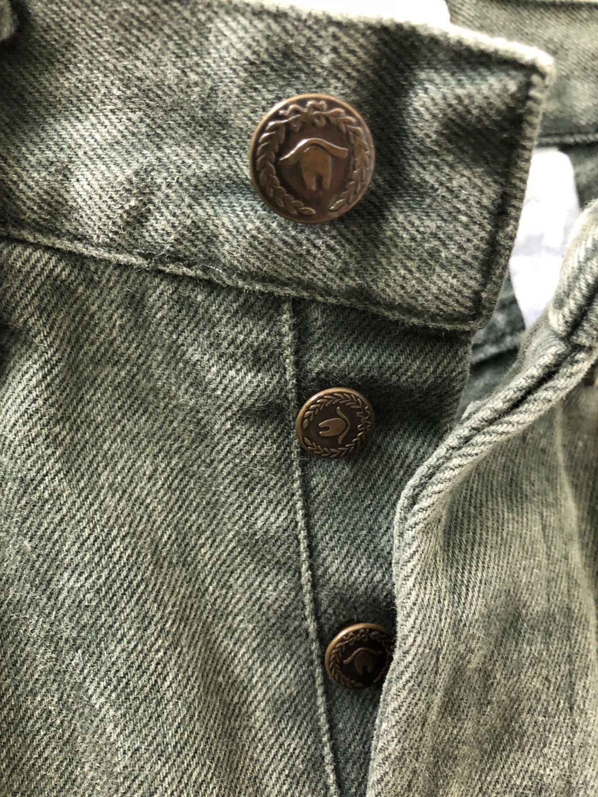 Moschino Archive Piece Moschino Made in Italy Greenish Denim Jeans Size US 31 - 5 Thumbnail