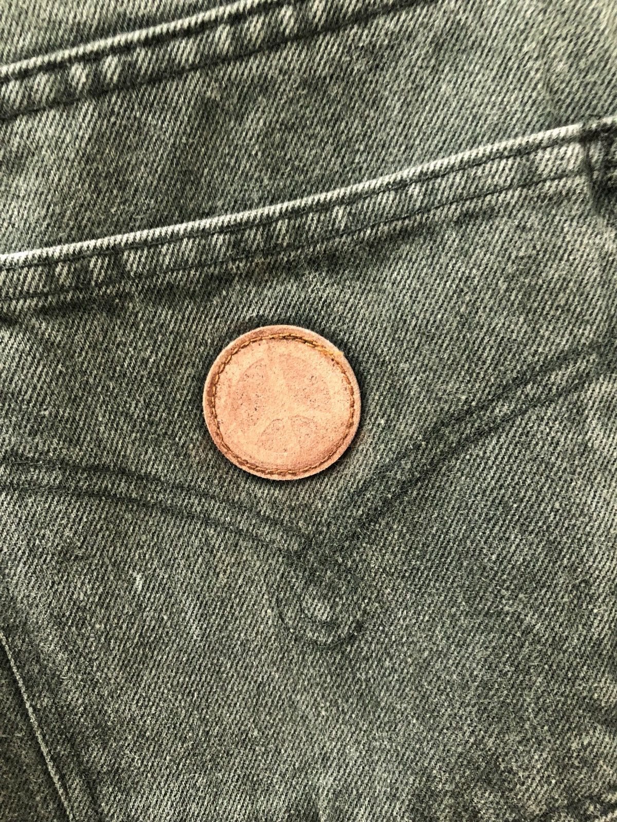 Moschino Archive Piece Moschino Made in Italy Greenish Denim Jeans Size US 31 - 12 Thumbnail