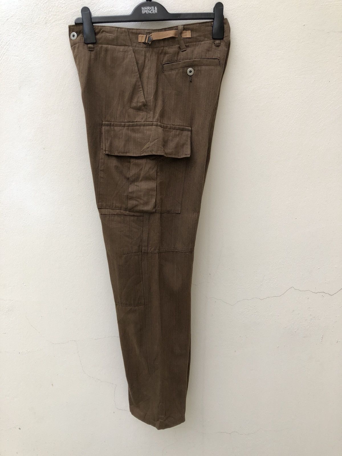 Ermenegildo Zegna EZ by ZEGNA Made in Japan Herringbone Twill Cargo Trouser Size US 29 - 13 Thumbnail